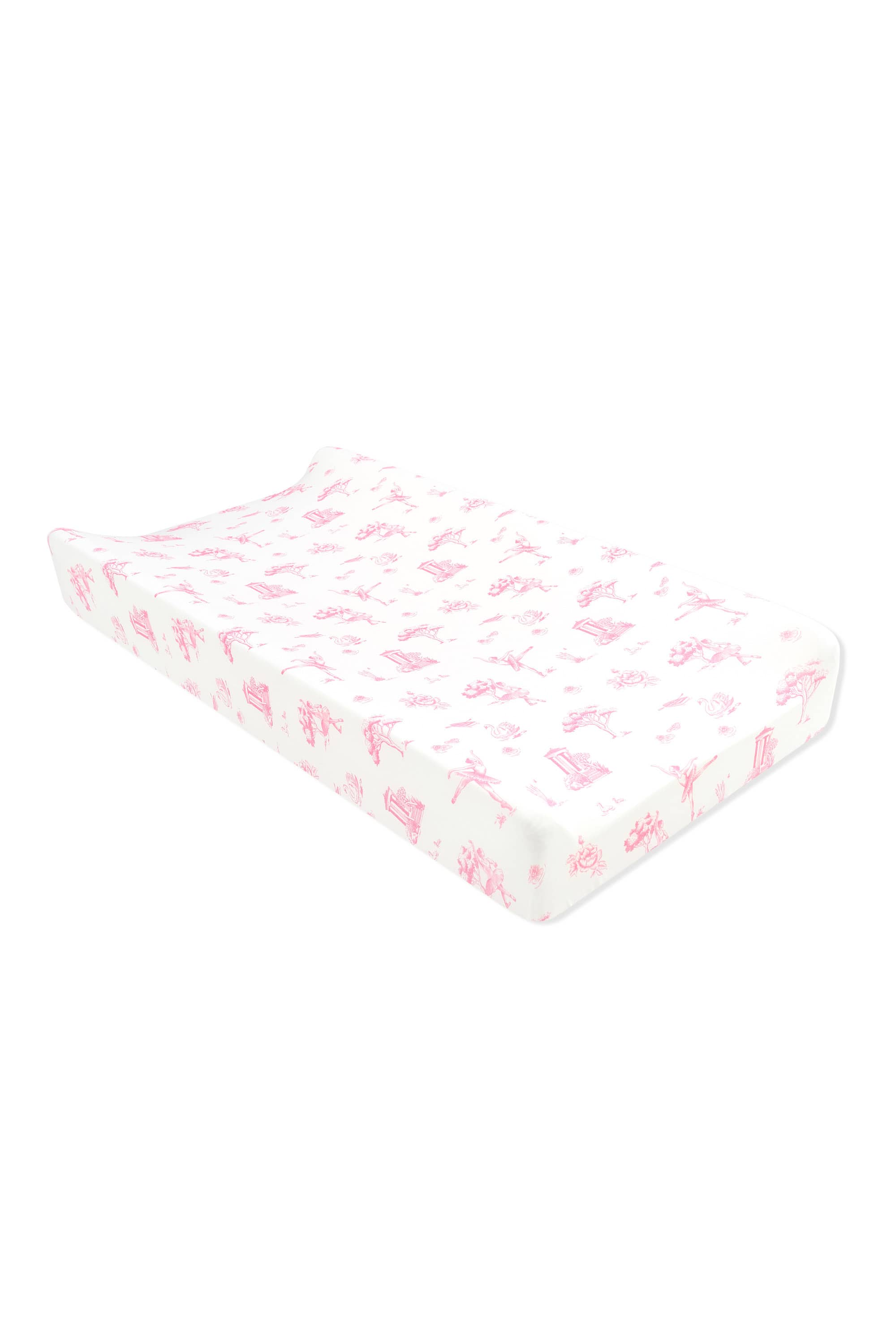 Change Pad Cover in Toile Ballet on a change pad