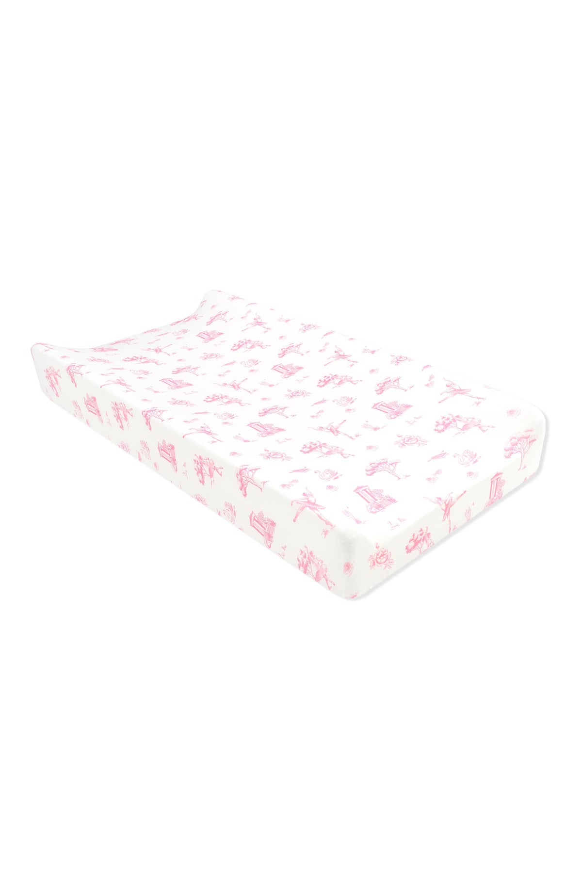 Change Pad Cover in Toile Ballet on a change pad