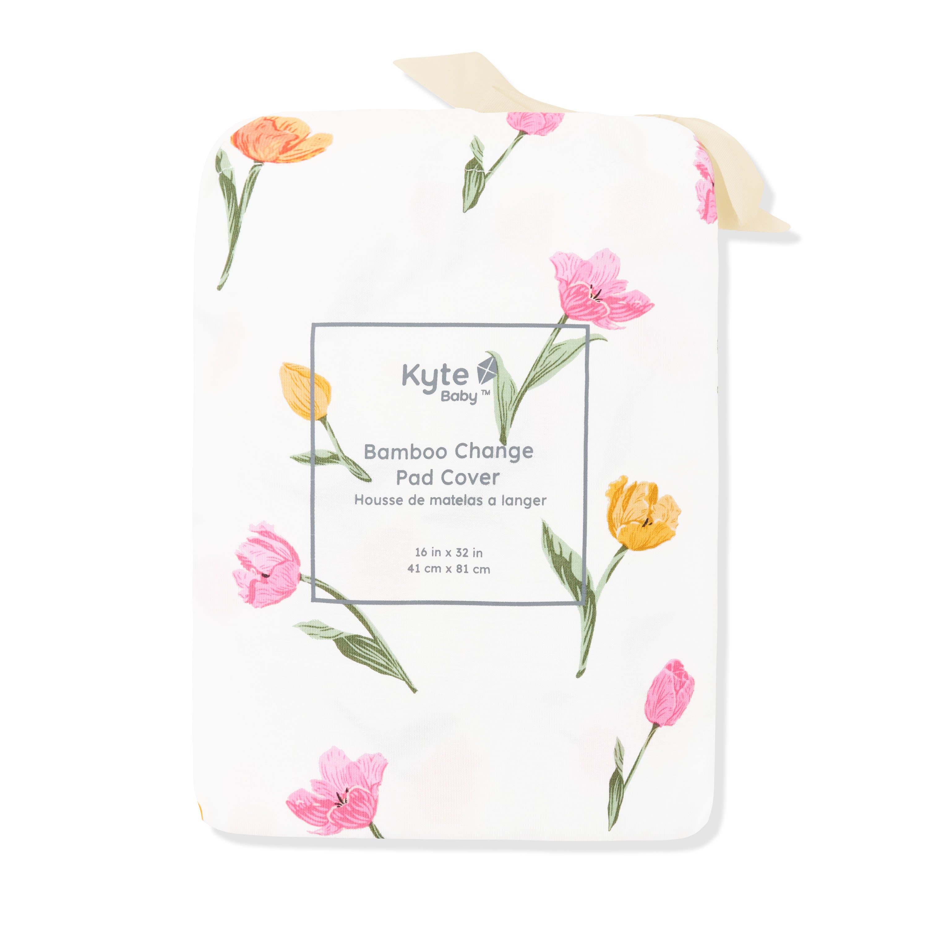 Change Pad Cover in Tulip shown in its packaging