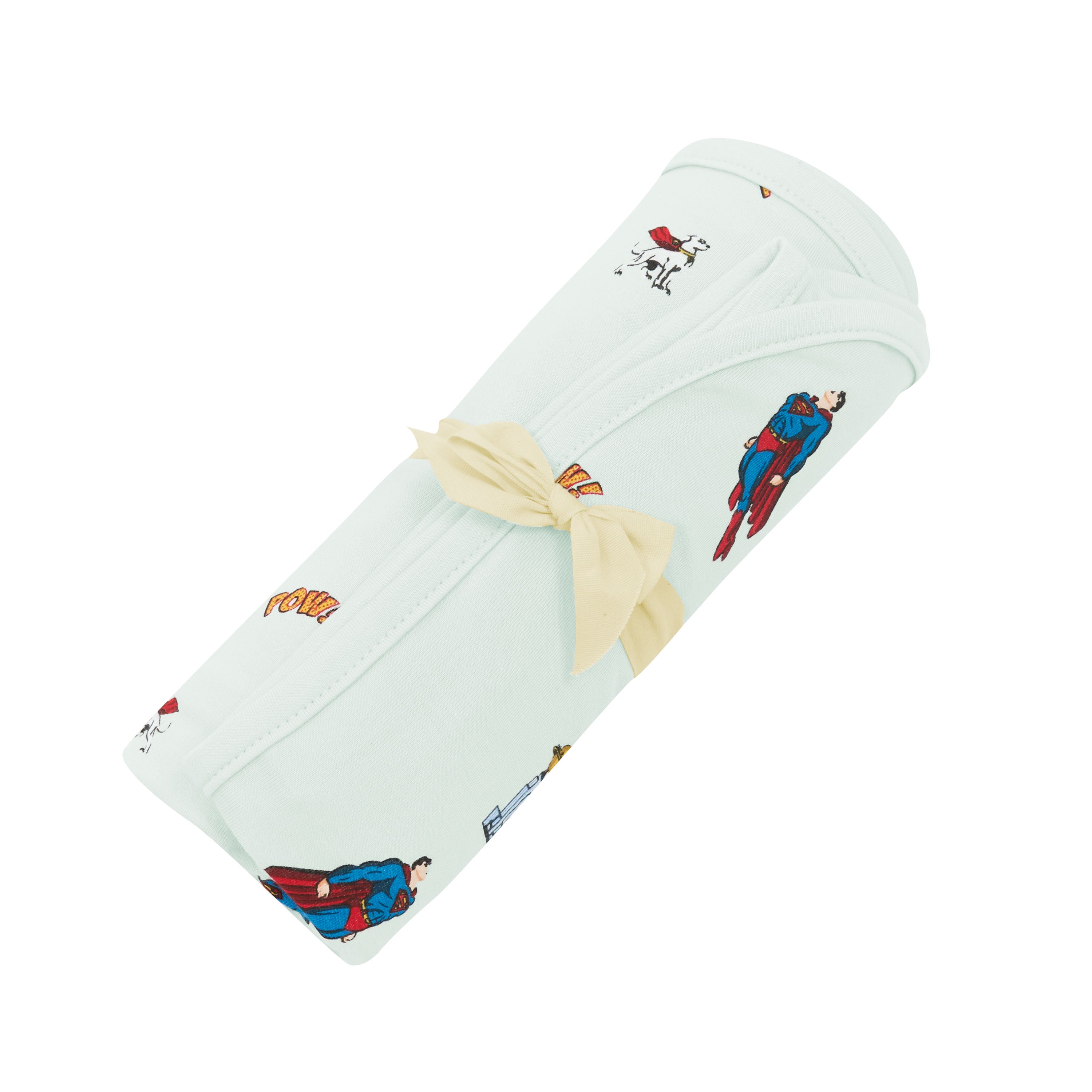 Swaddle Blanket in Superman™ shown rolled in its packaging