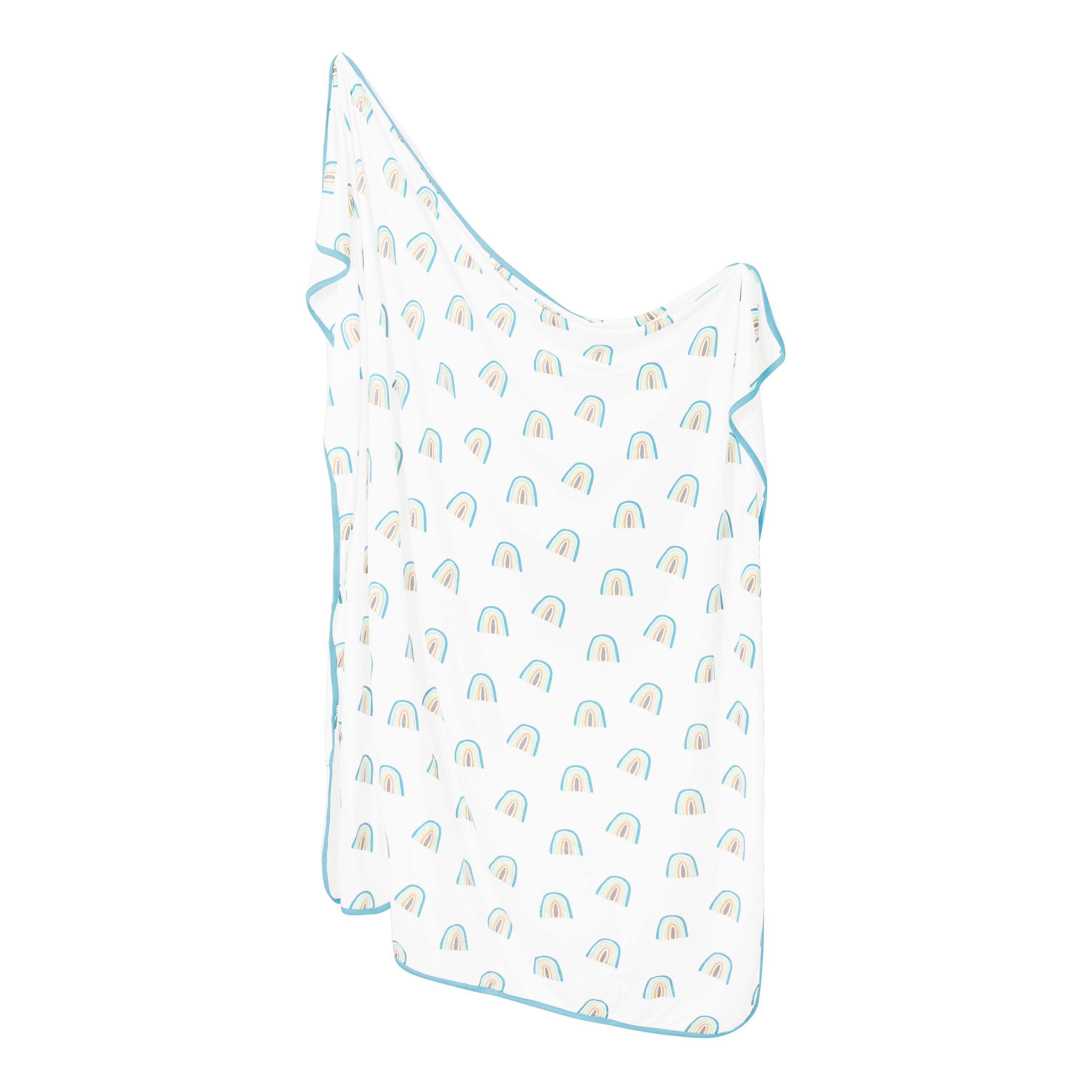 Swaddle Blanket in Makai Rainbow showing full blanket