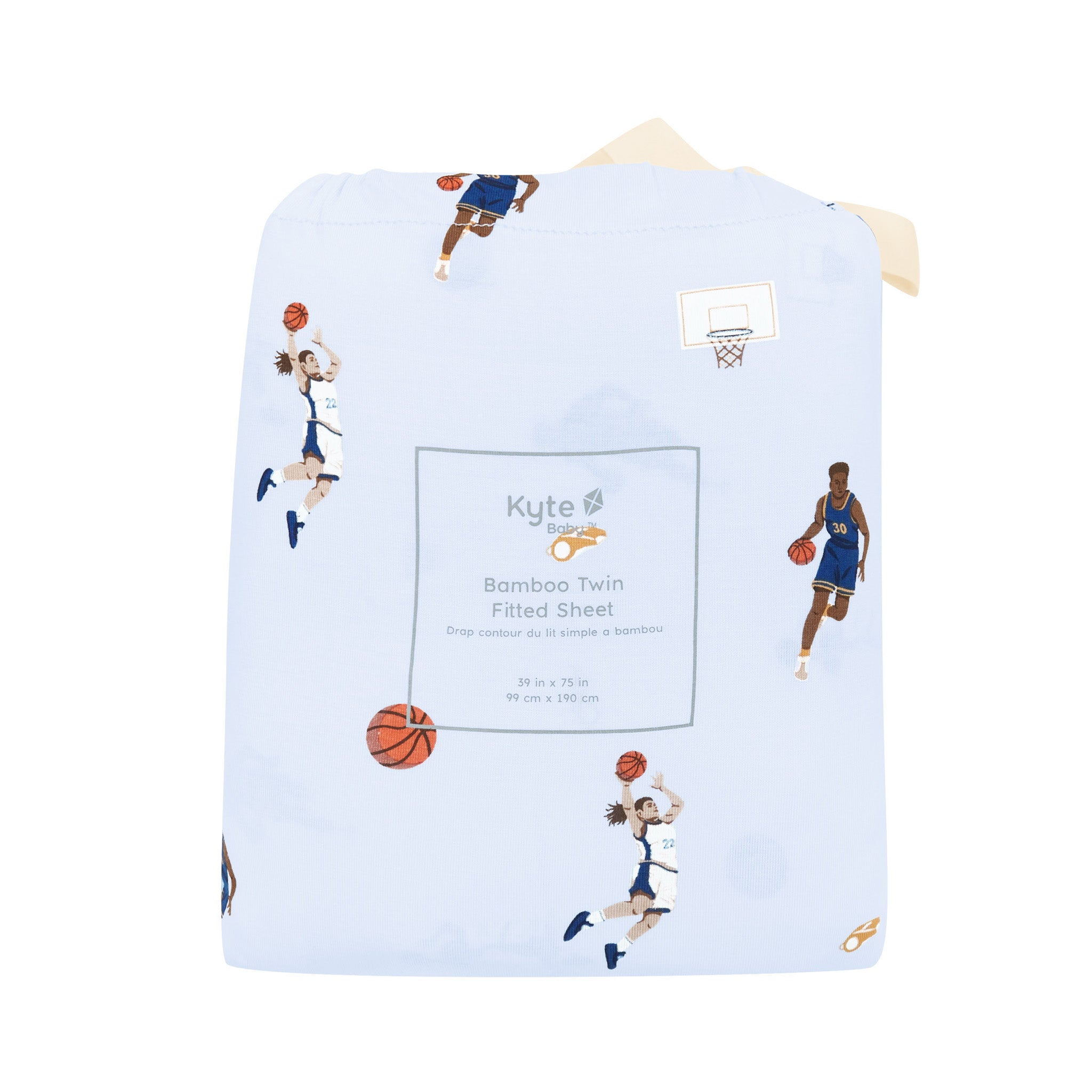 Twin Sheet in Basketball shown in its packaging