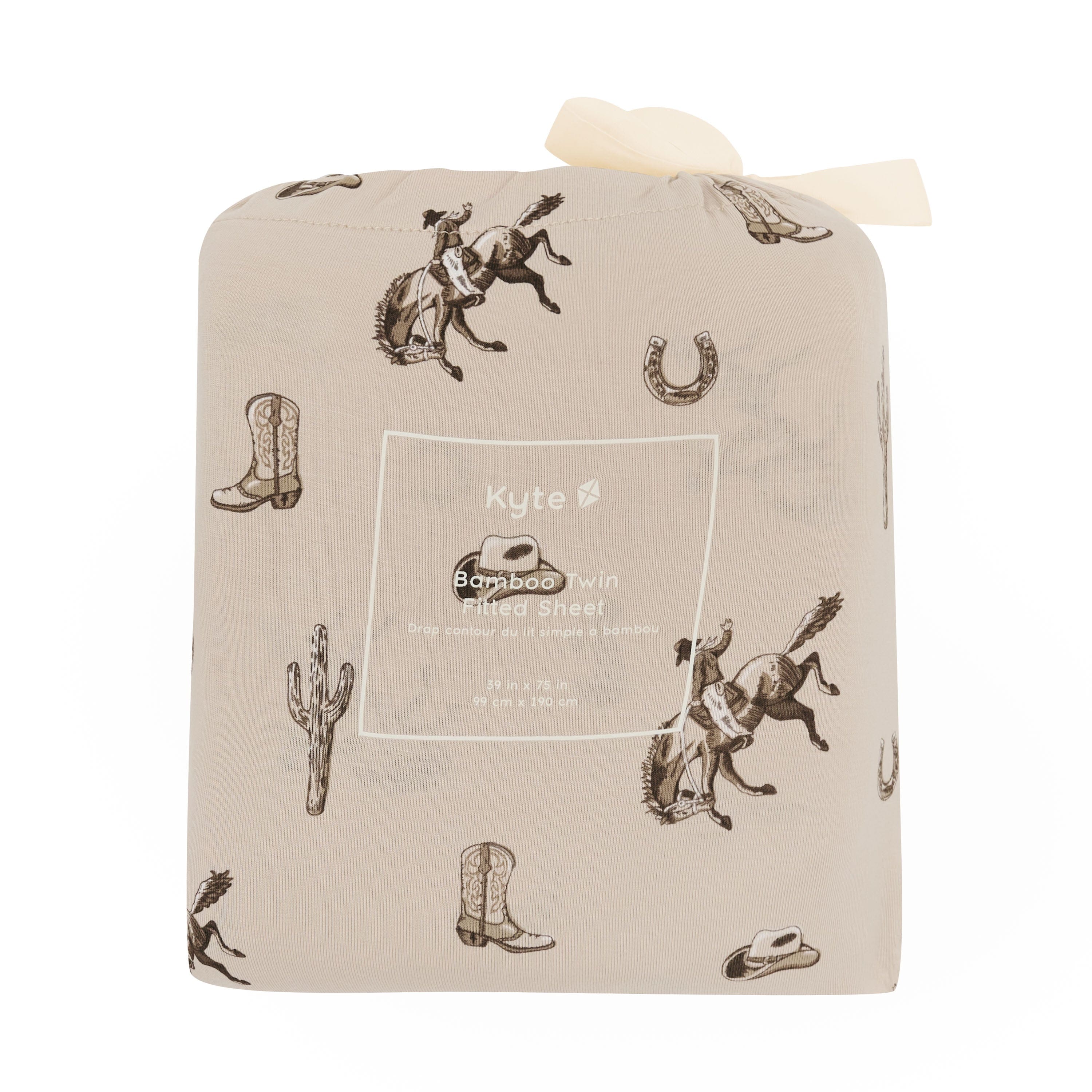 Twin Sheet in Classic Cowboy shown in its packaging