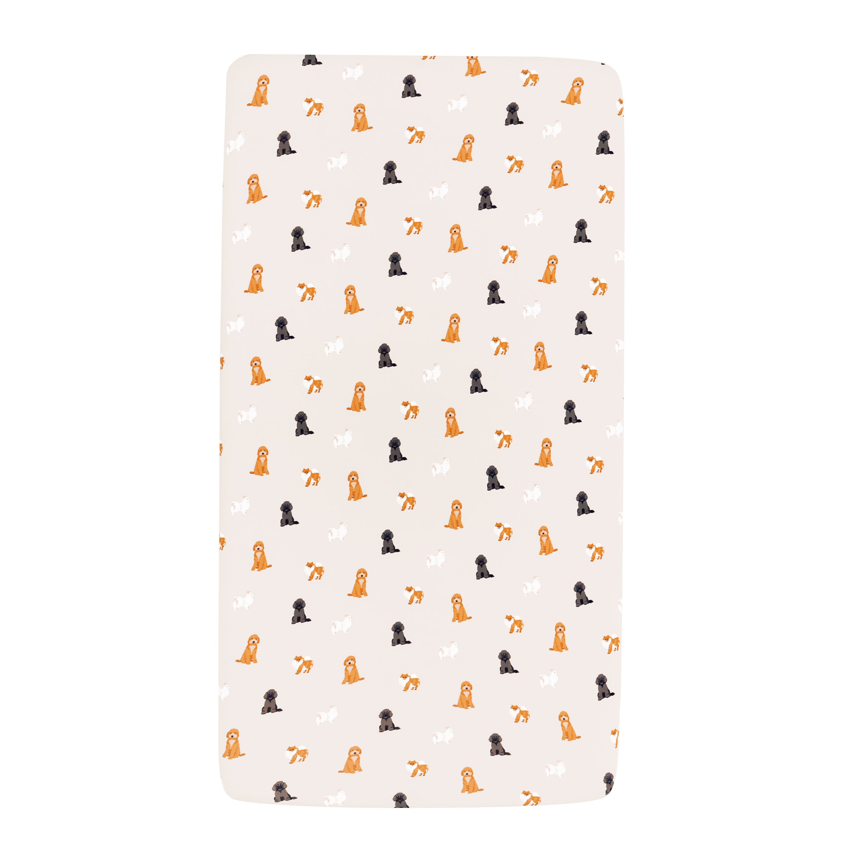 Twin Sheet in Fluffy Dog on mattress