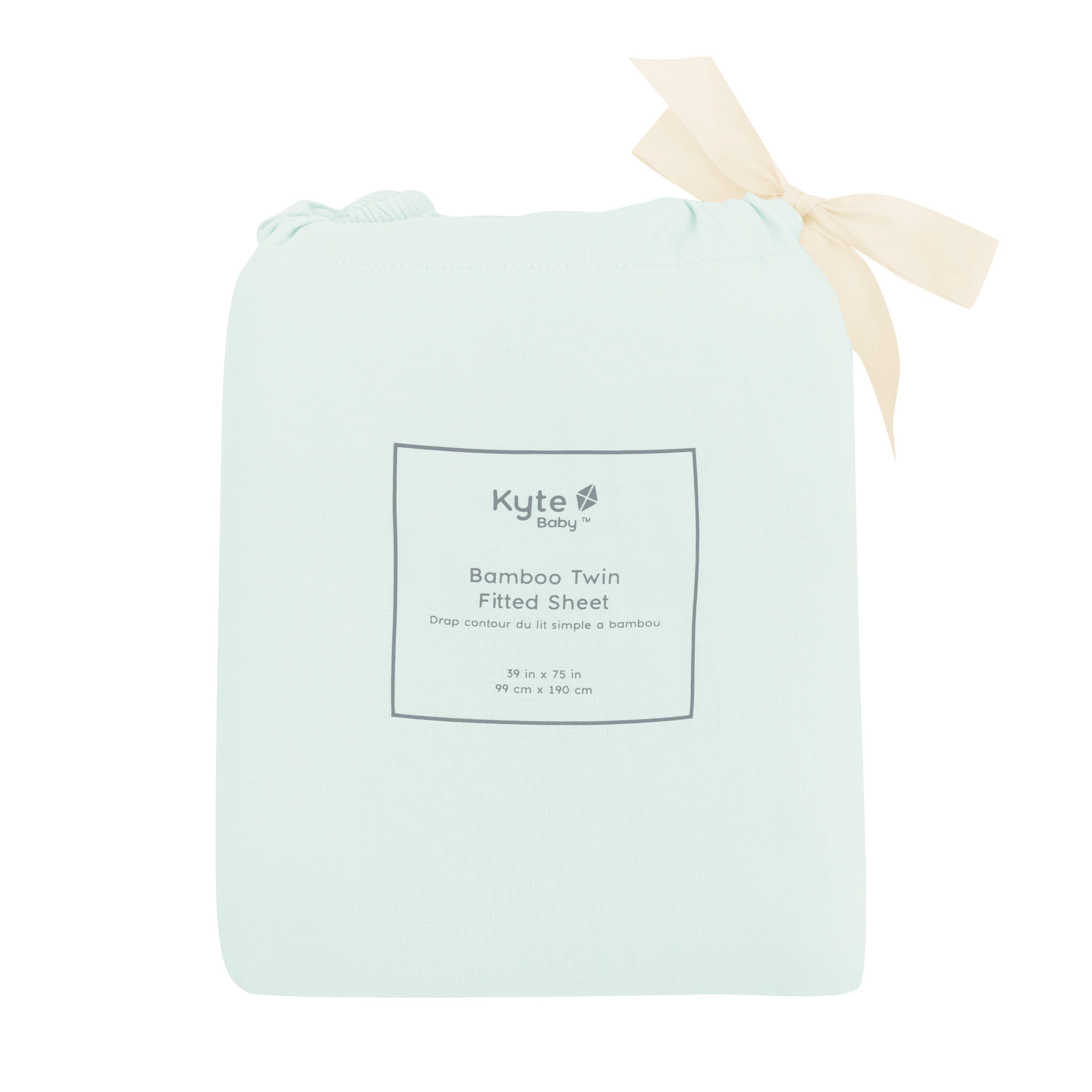 Twin Sheet in Dew shown in its packaging