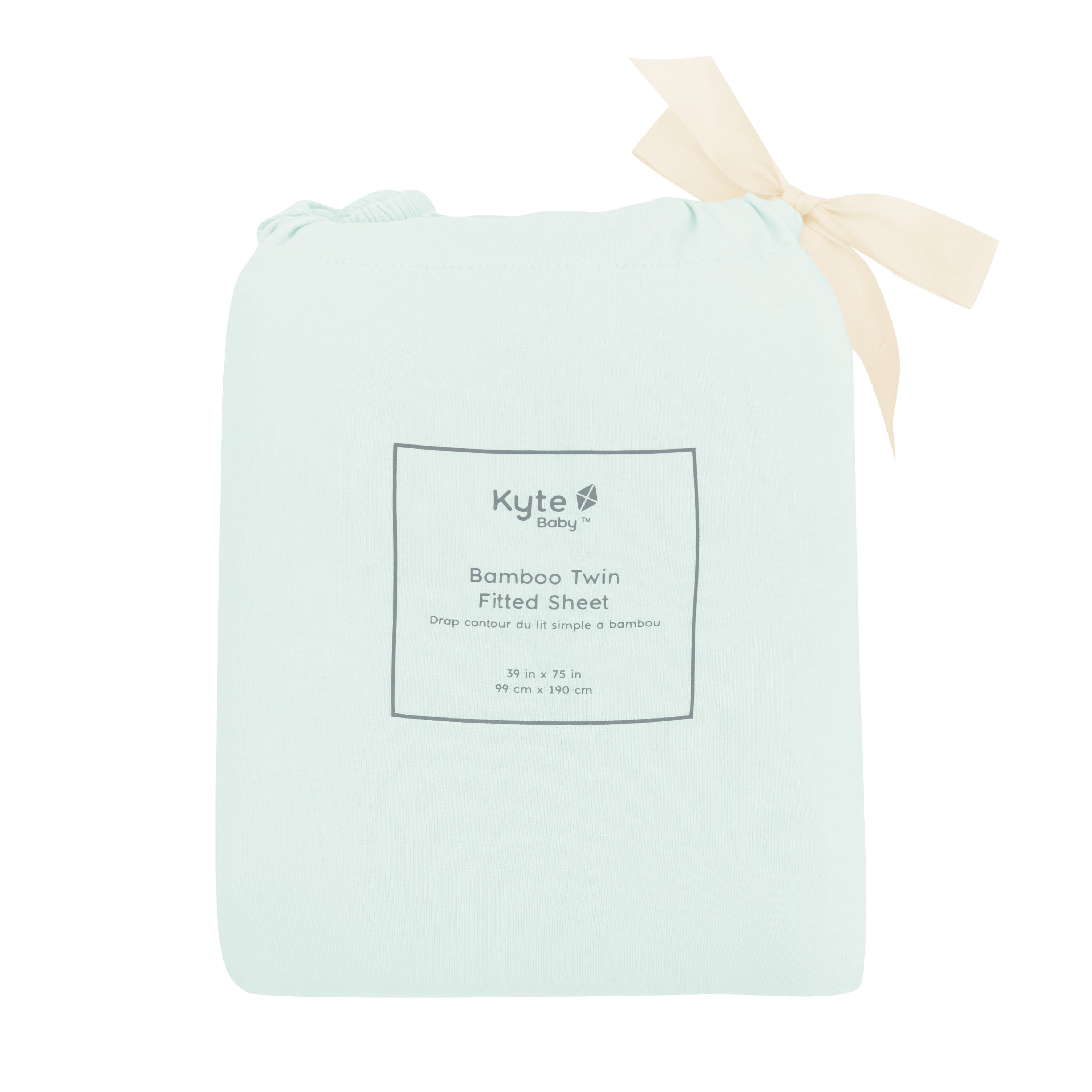 Twin Sheet in Dew shown in its packaging