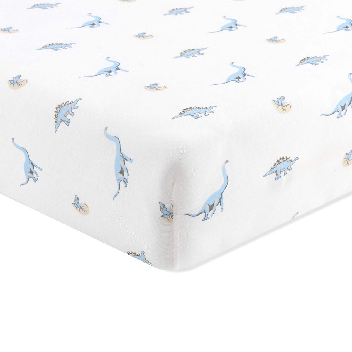 Close up of the Twin Sheet in Jurassic shown on a mattress