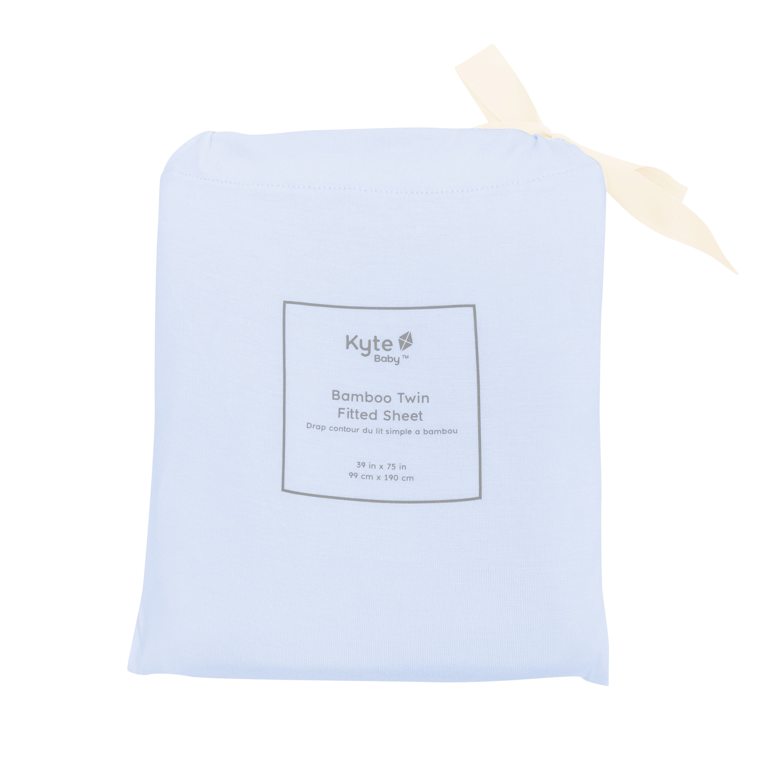 Twin Sheet in Mist shown in its packaging