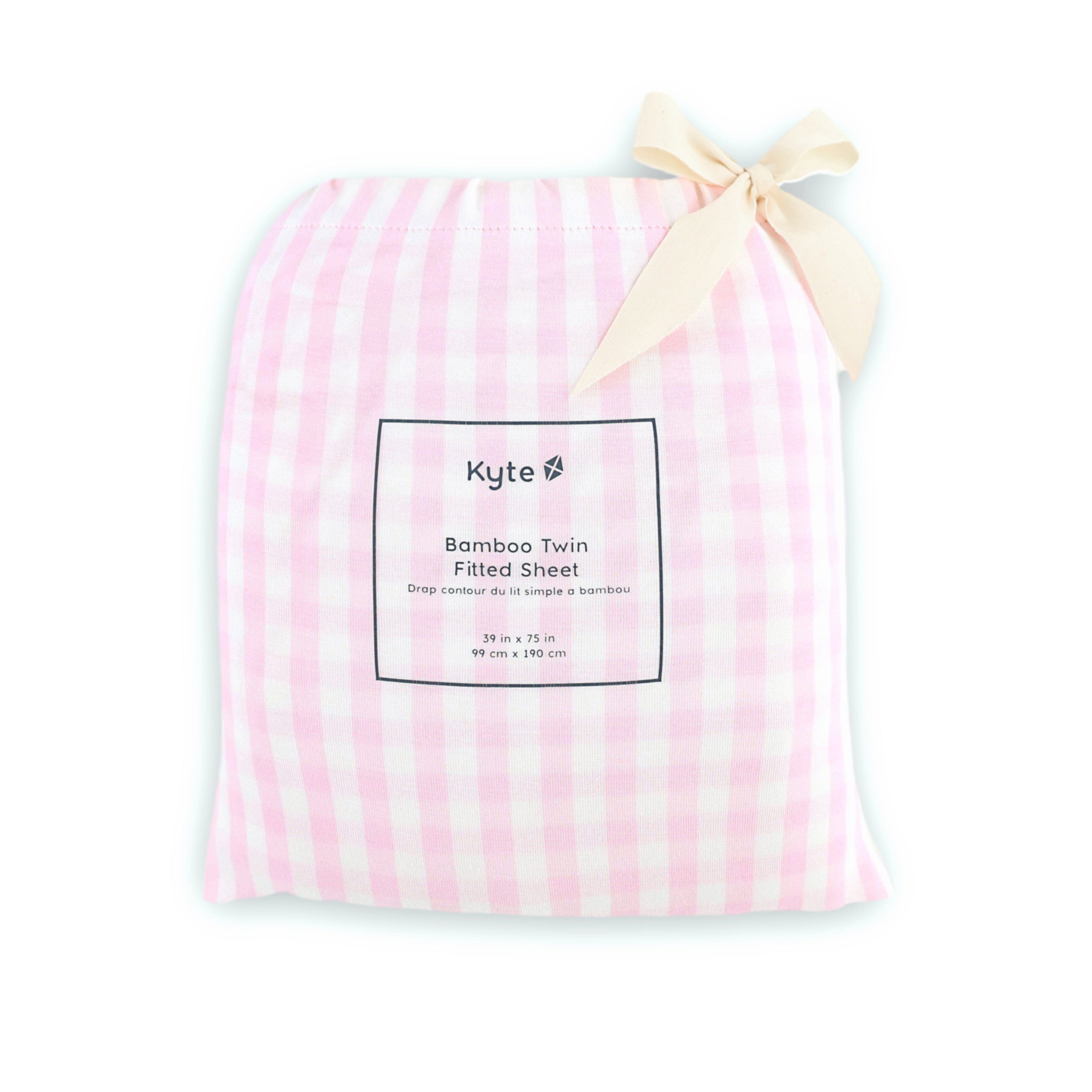 Twin Sheet in Small Sakura Stripe shown in its packaging