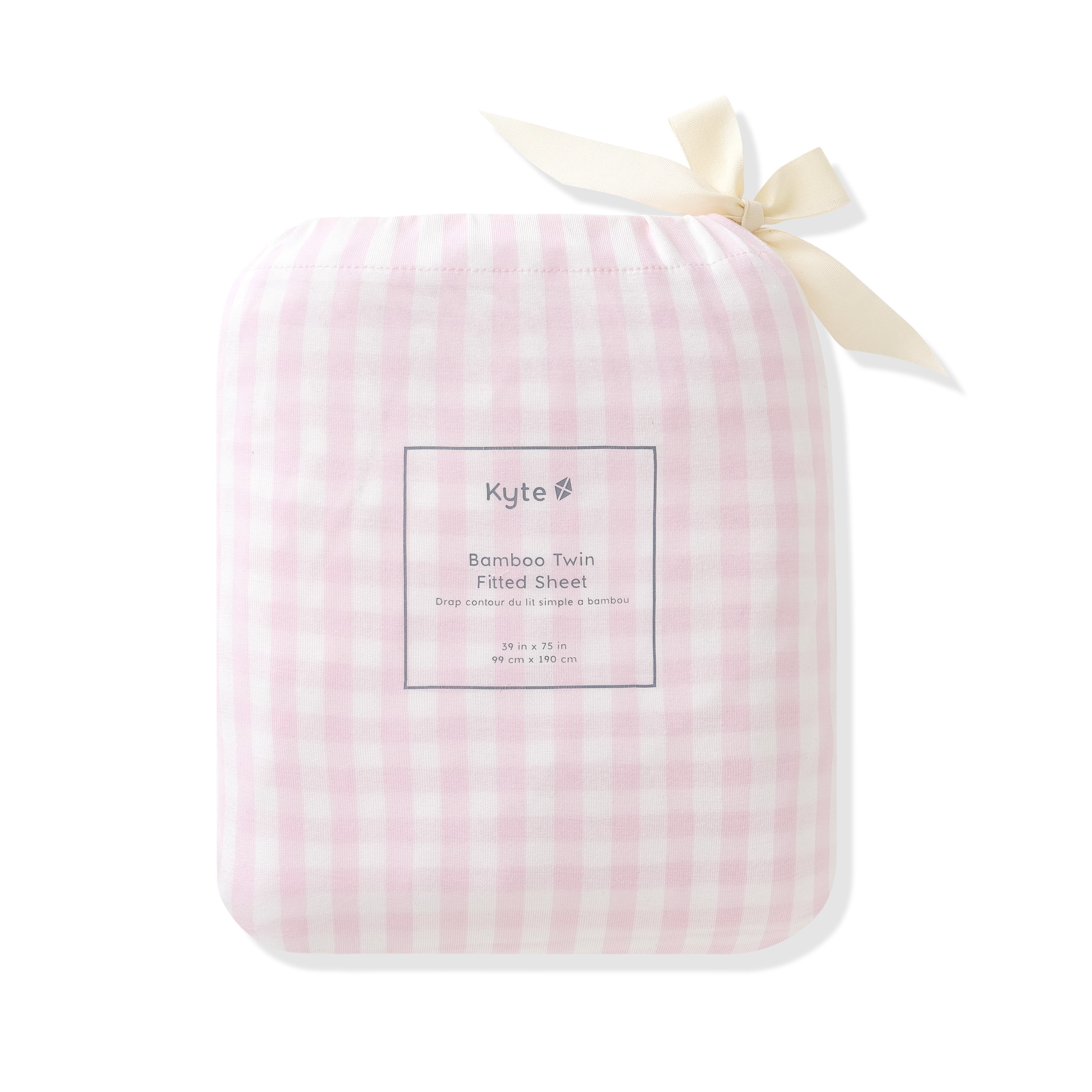 Twin Sheet in Small Sakura Stripe shown in its packaging