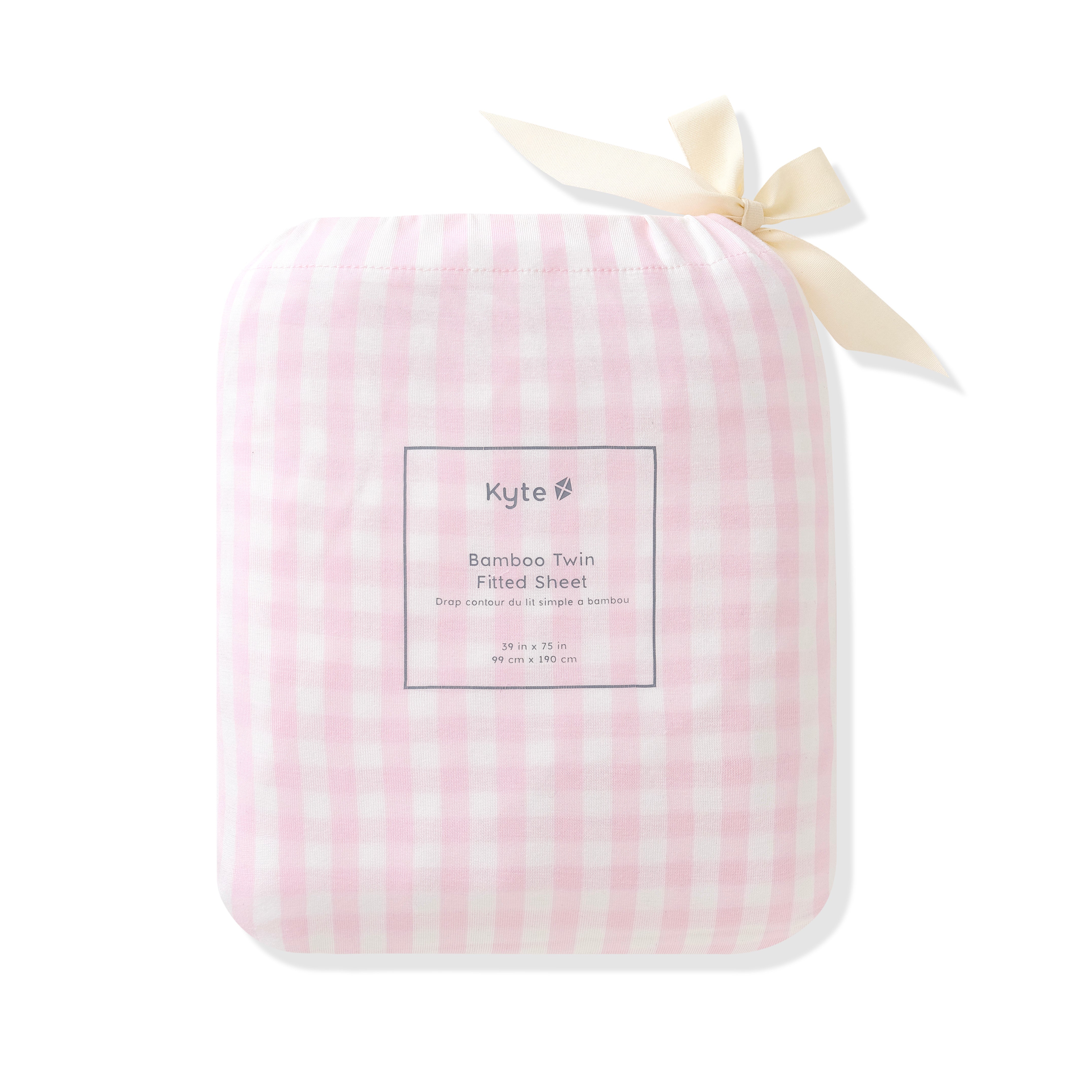 Twin Sheet in Small Sakura Stripe shown in its packaging