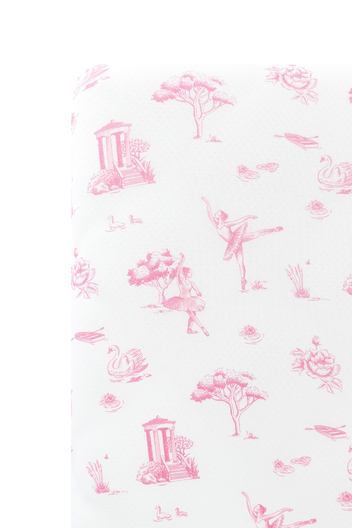 Close up of the Twin Sheet in Toile Ballet