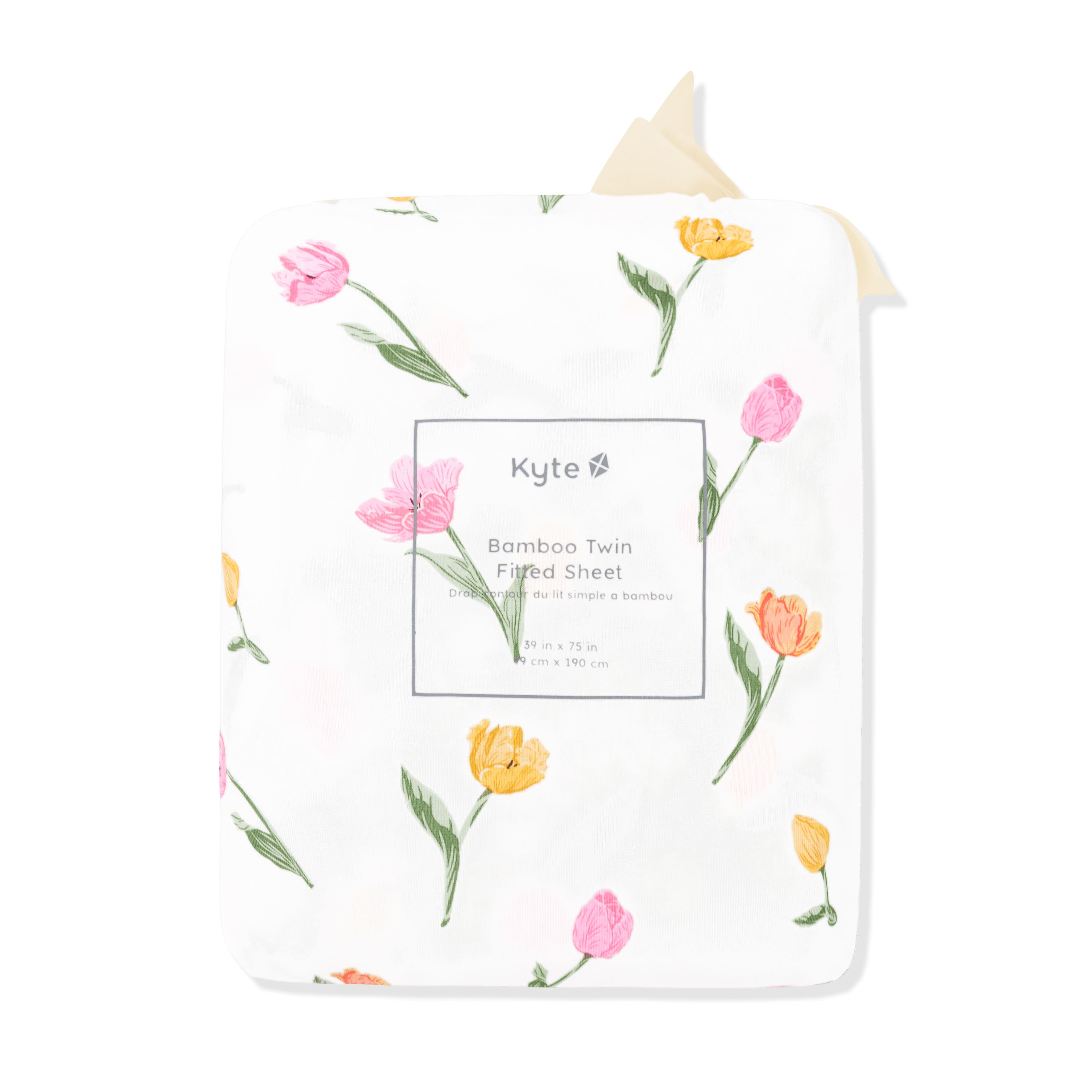 Twin Sheet in Tulip shown in its packaging