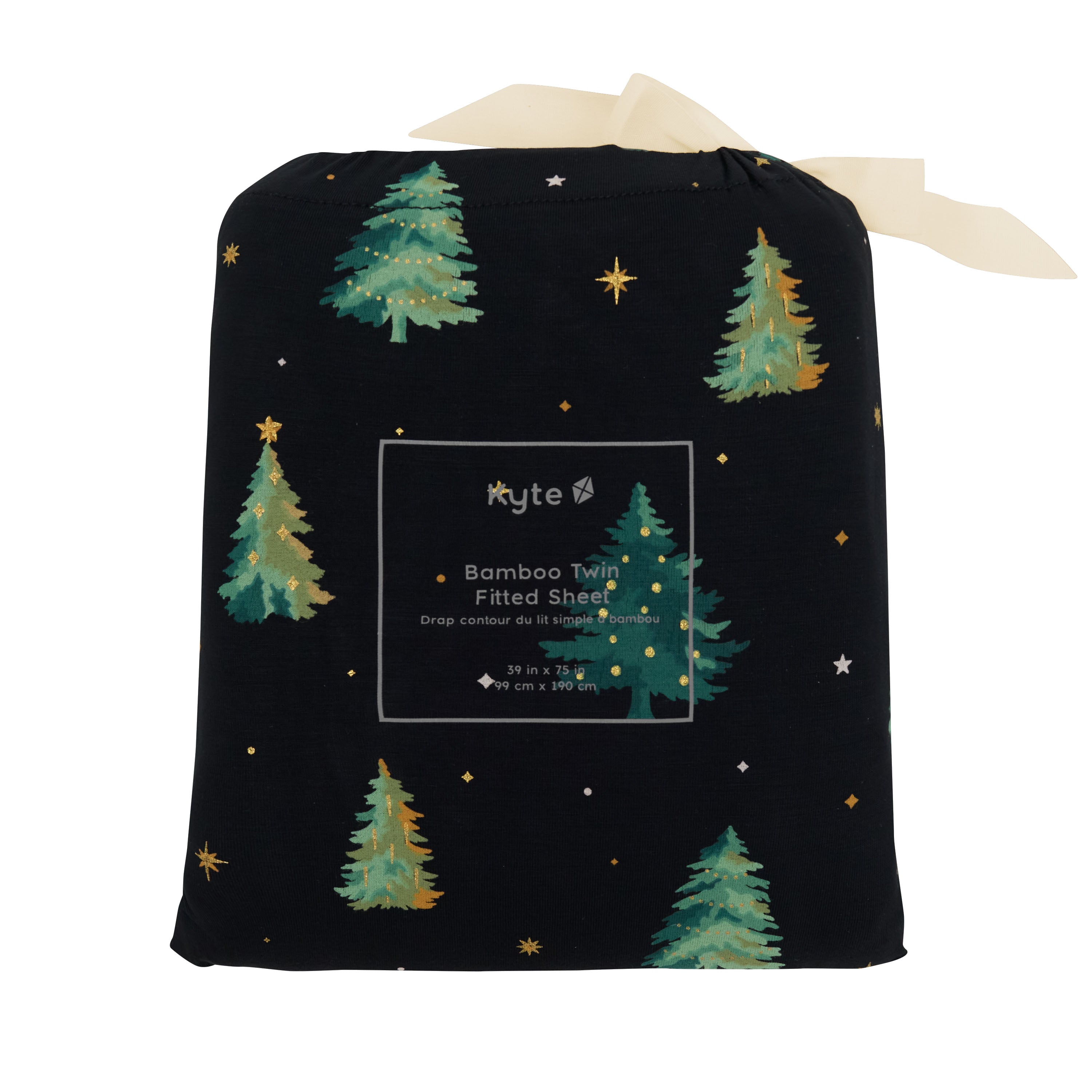 Twin Sheet in Twinkle Tree shown in its packaging