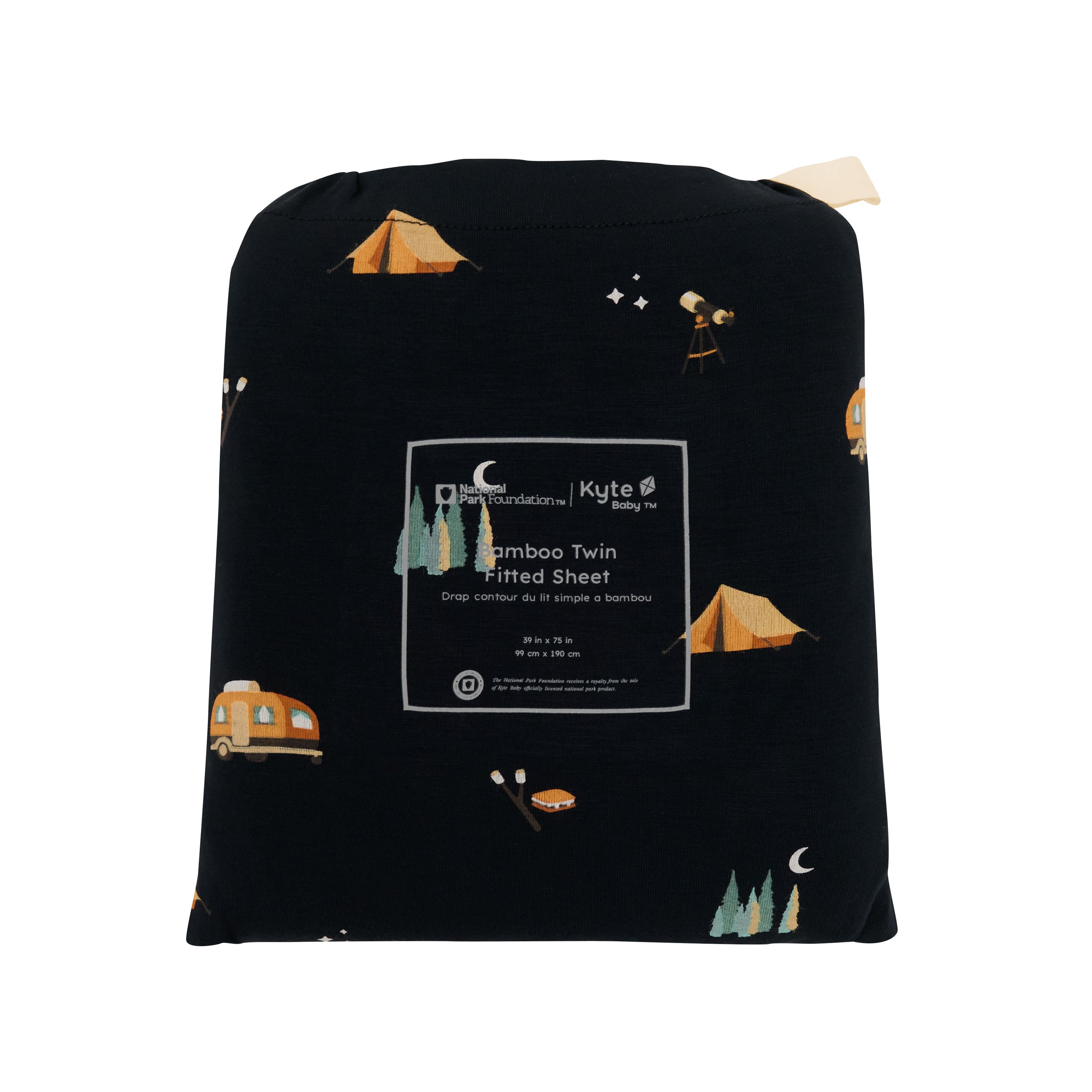 Twin Sheet in Under the Stars shown in its packaging