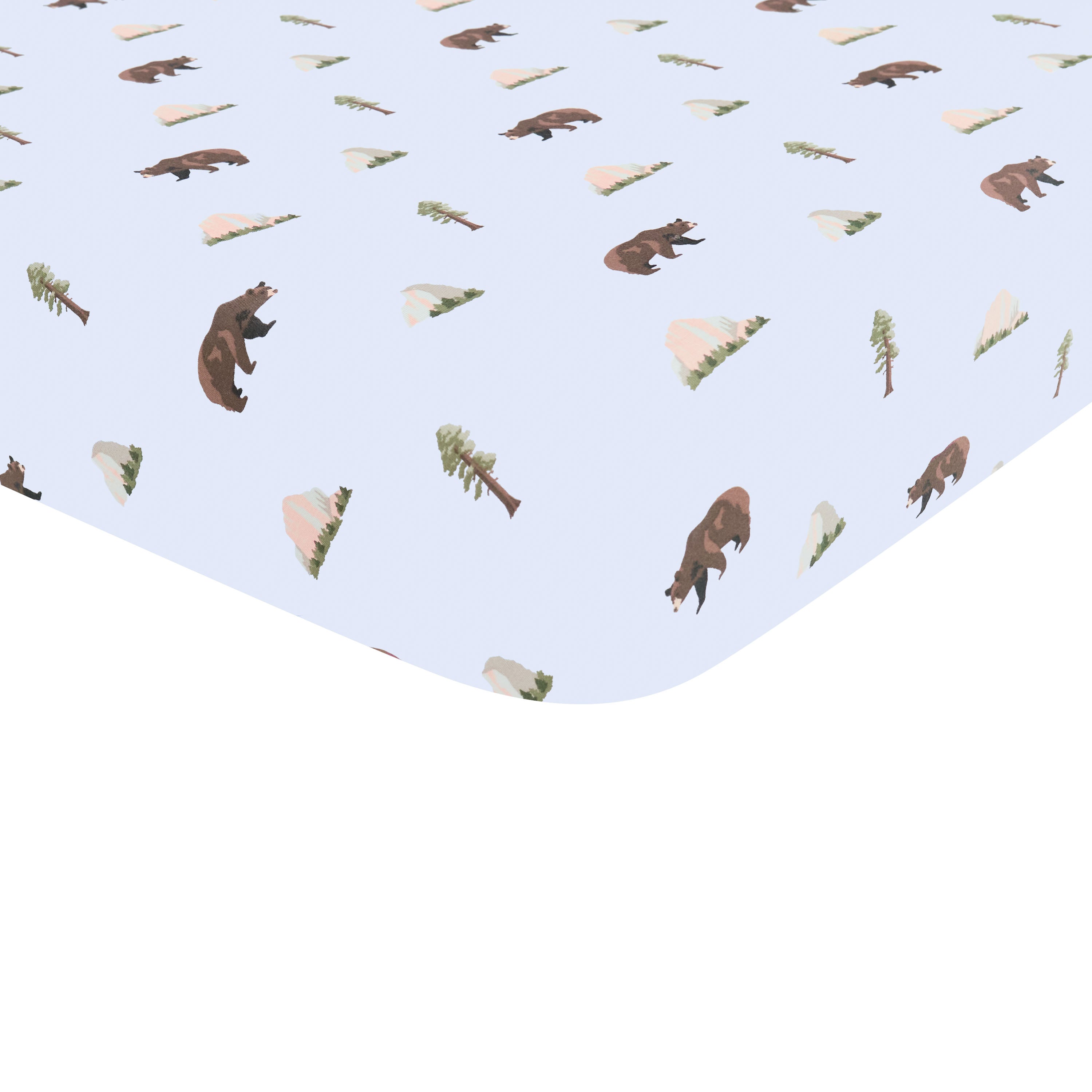 Twin Sheet in Yosemite corner of mattress