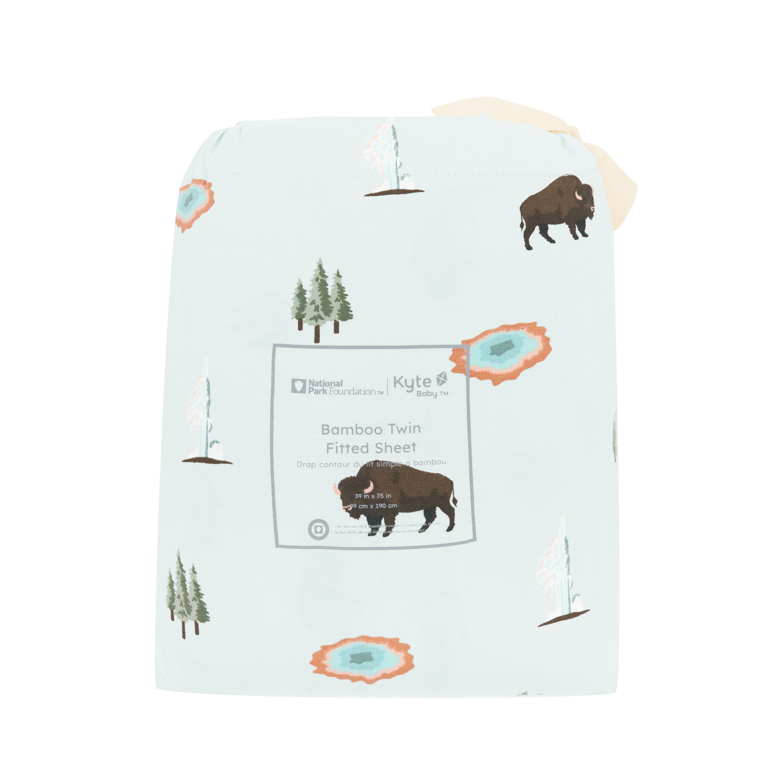 Twin Sheet in Yellowstone packaging