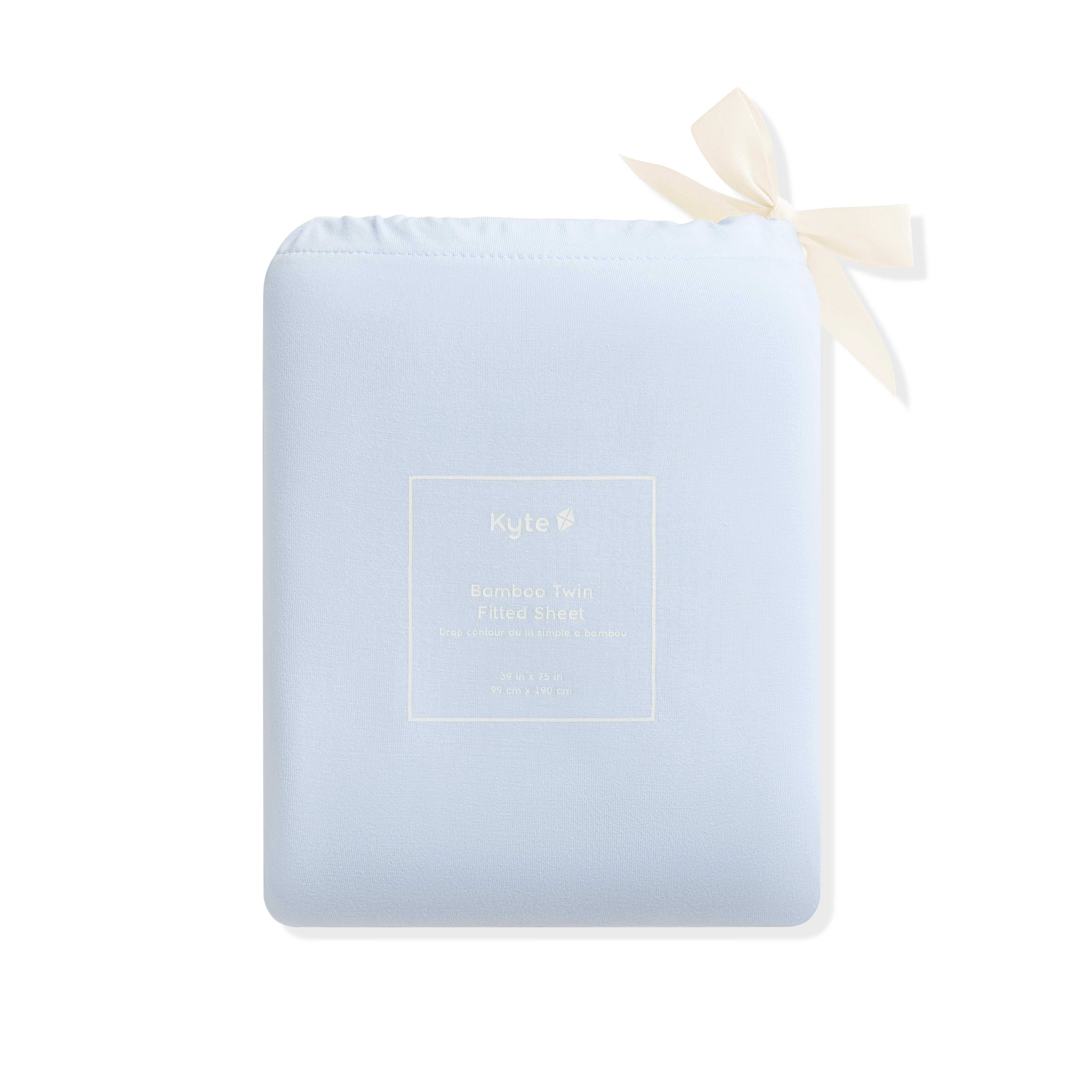 Twin Sheet in Breeze shown in its packaging