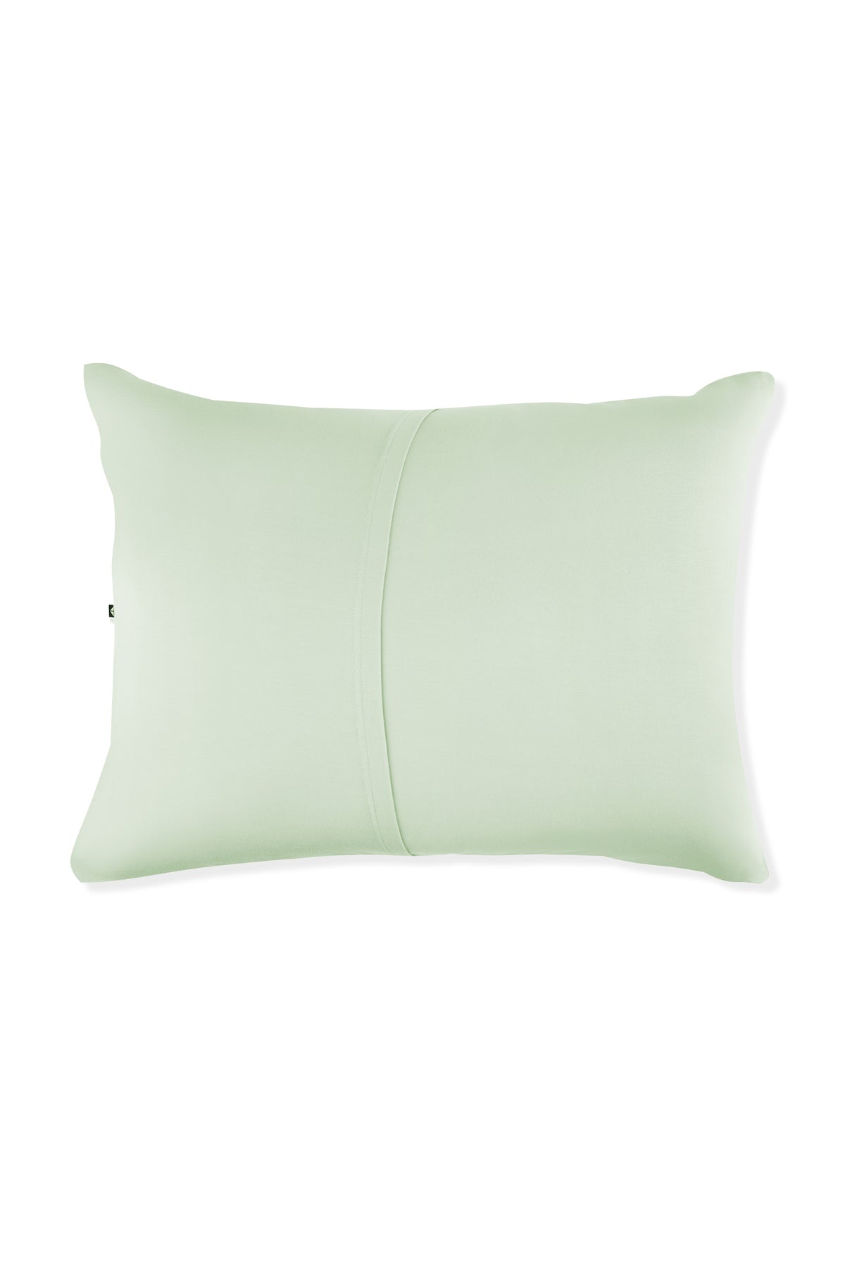 Back of the Standard Pillowcase in Basil showing the envelope closure