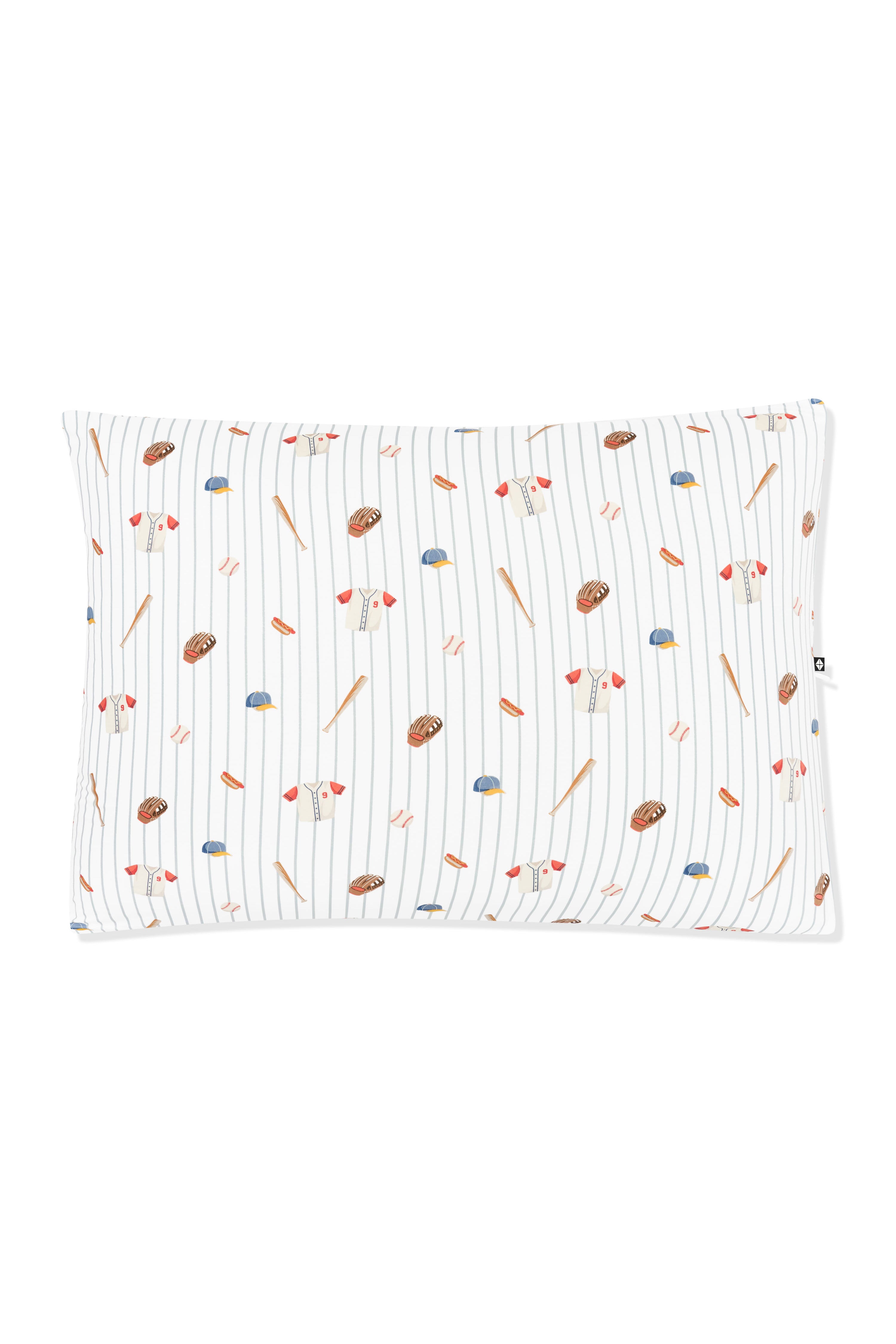 Front of the Standard Pillowcase in Home Run on a white surface