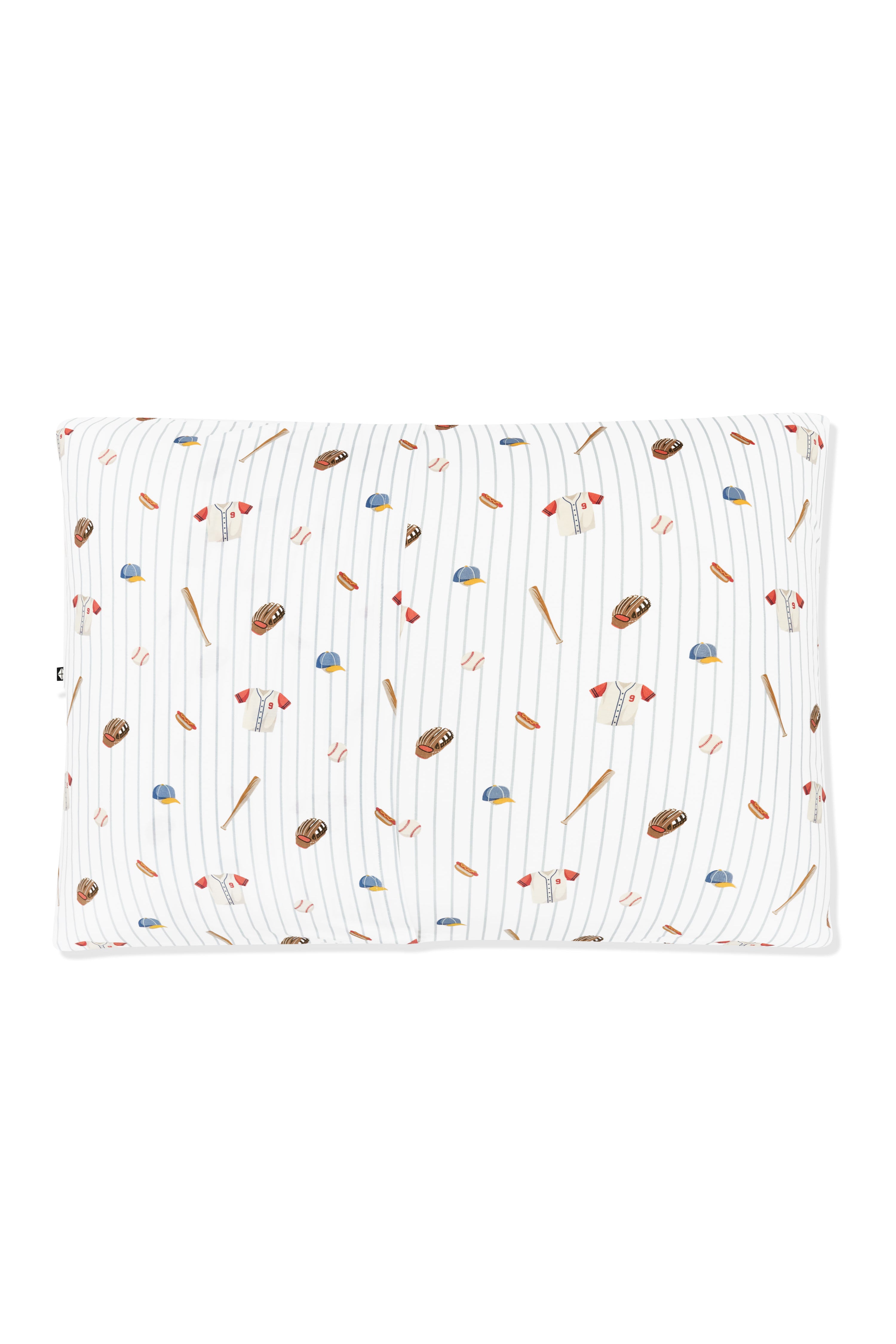 The back of the Standard Pillowcase in Home Run showing the envelope closure