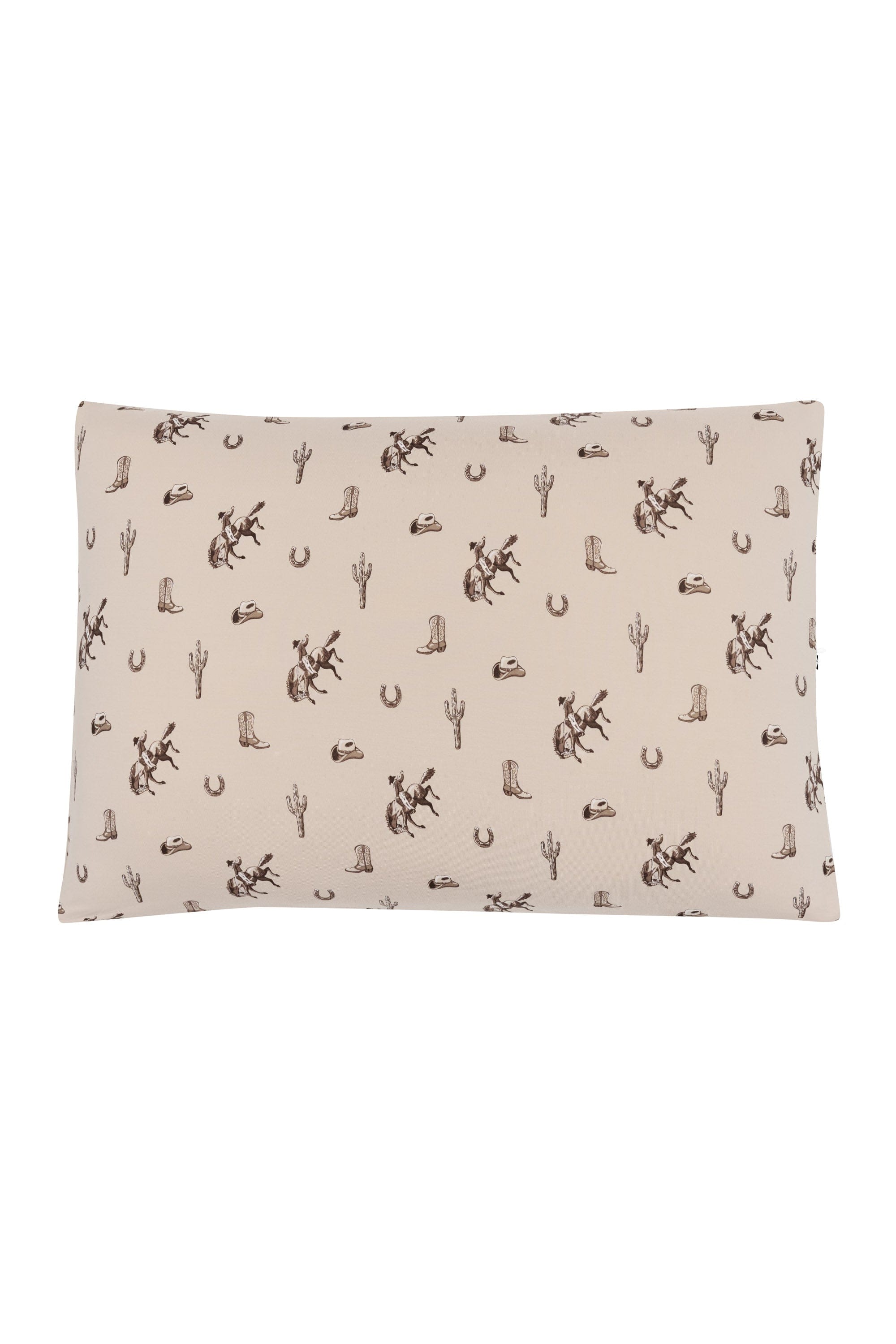 Front of the Standard Pillowcase in Classic Cowboy