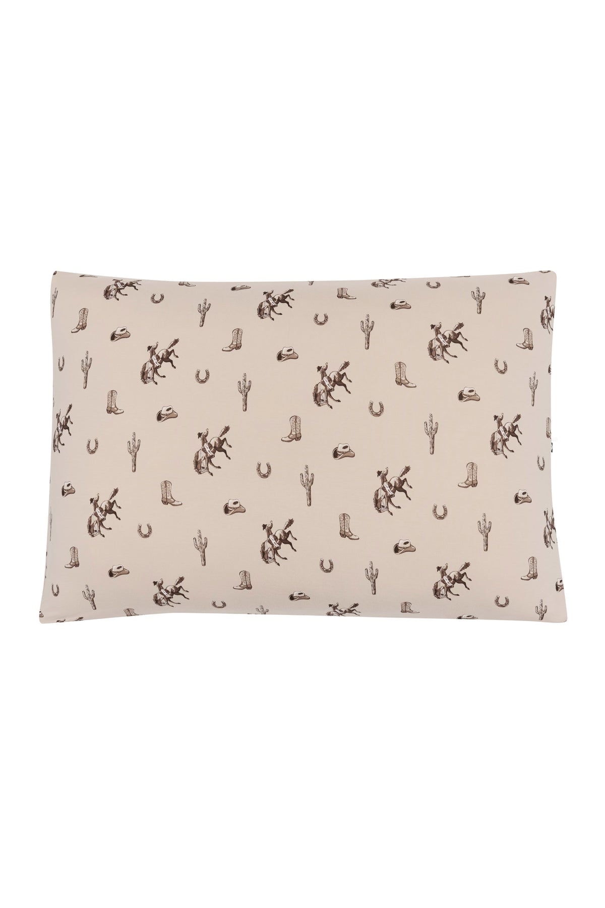 Front of the Standard Pillowcase in Classic Cowboy