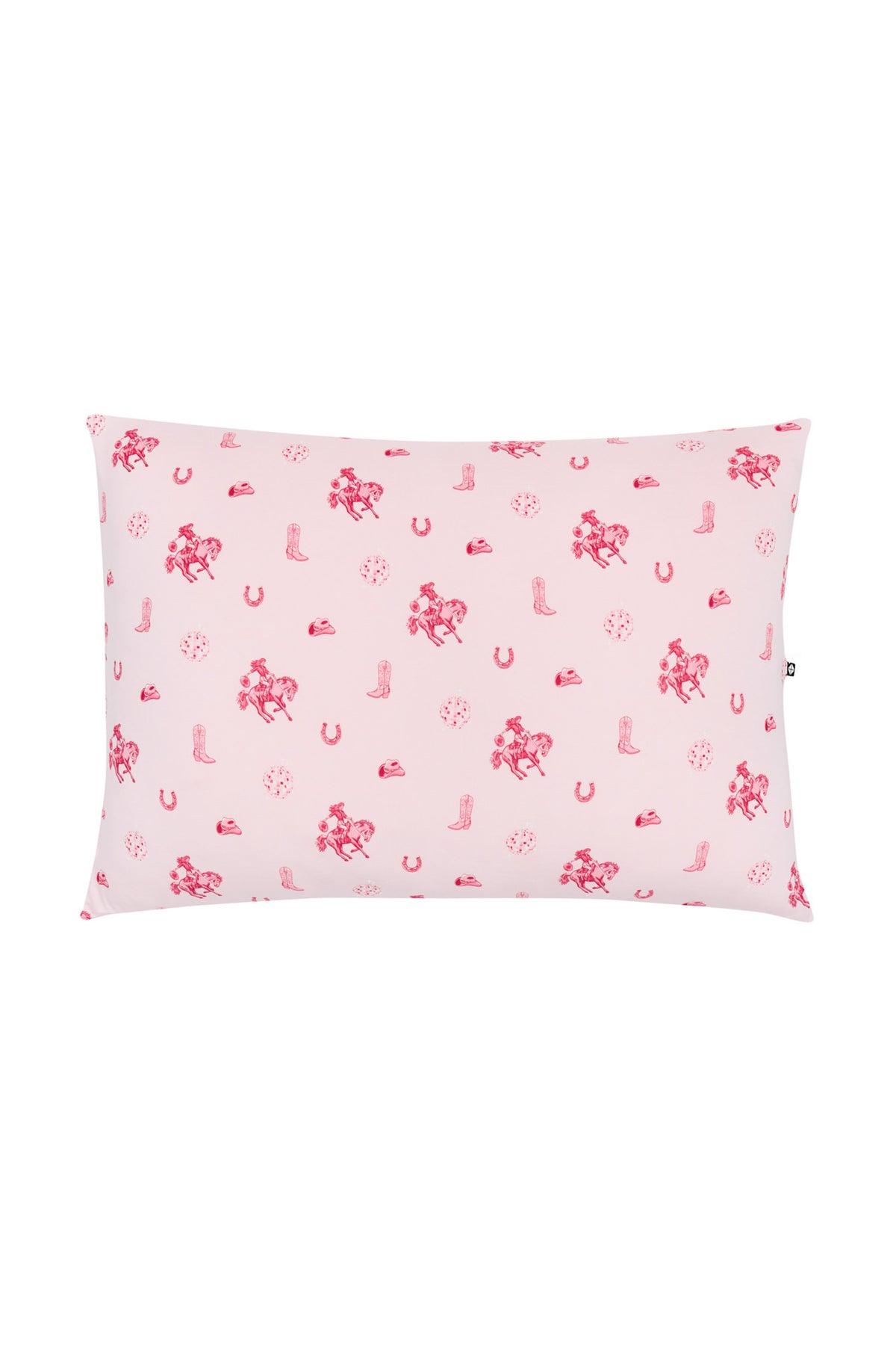 Front of the Standard Pillowcase in Disco Cowgirl