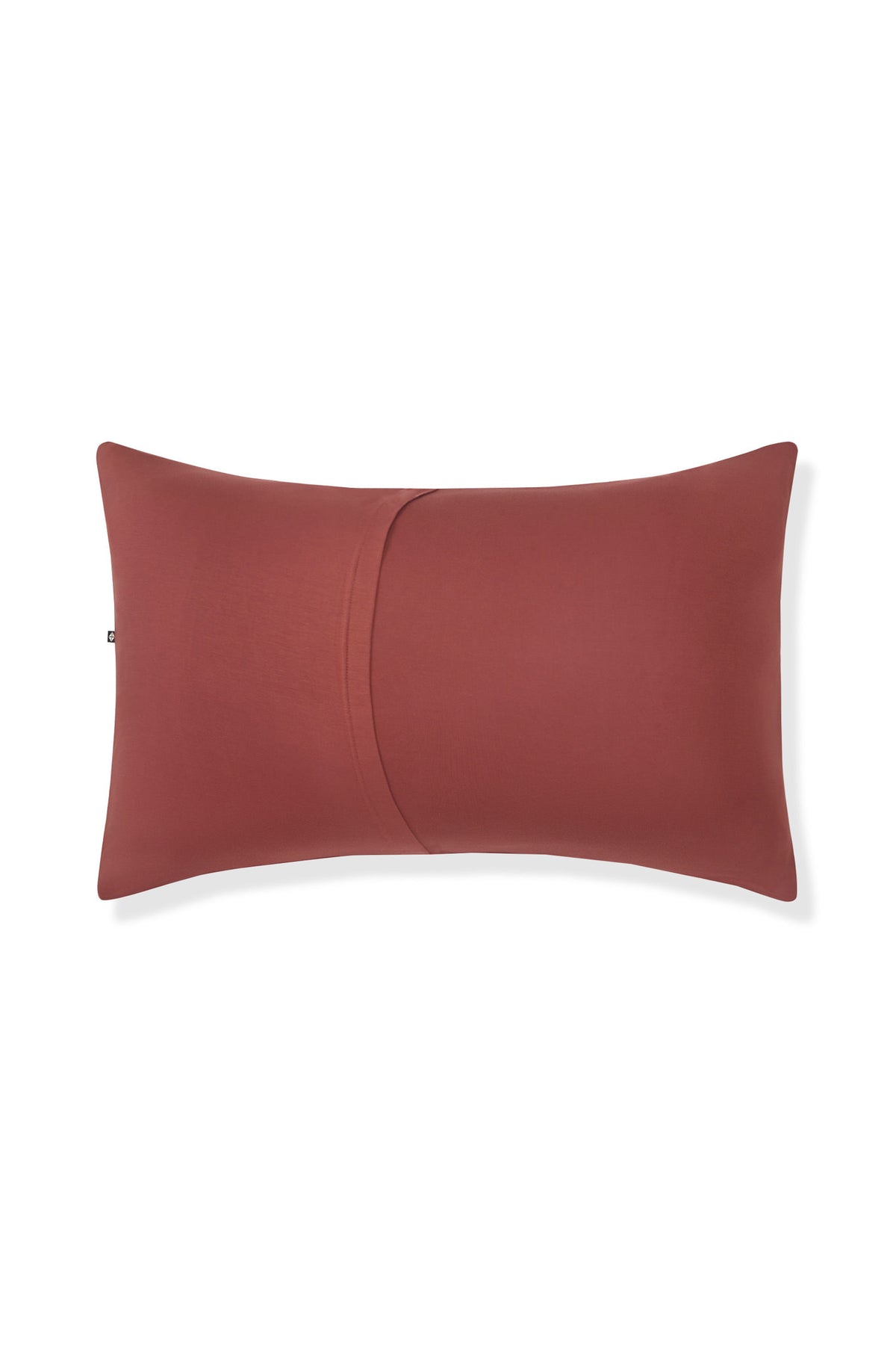 Back Side Standard Pillowcase in Ember on a white background