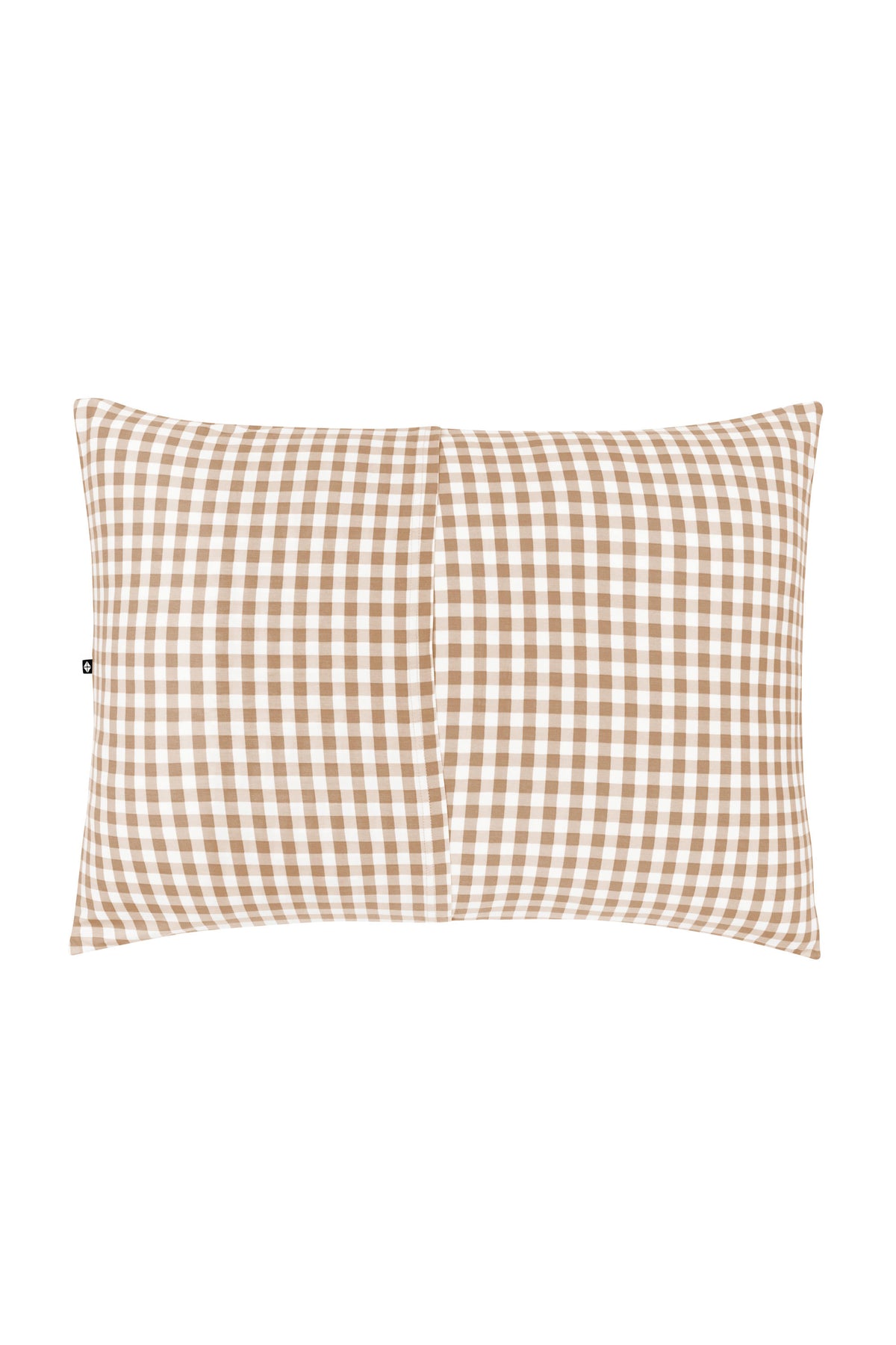 Envelope closure shown on the back of the Standard Pillowcase in Gingham Bisque