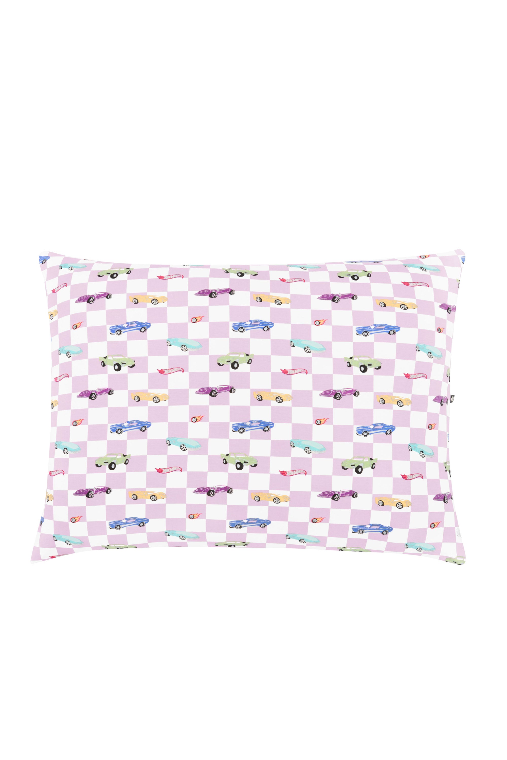 Front of the Standard Pillowcase in Sparkles and Speed