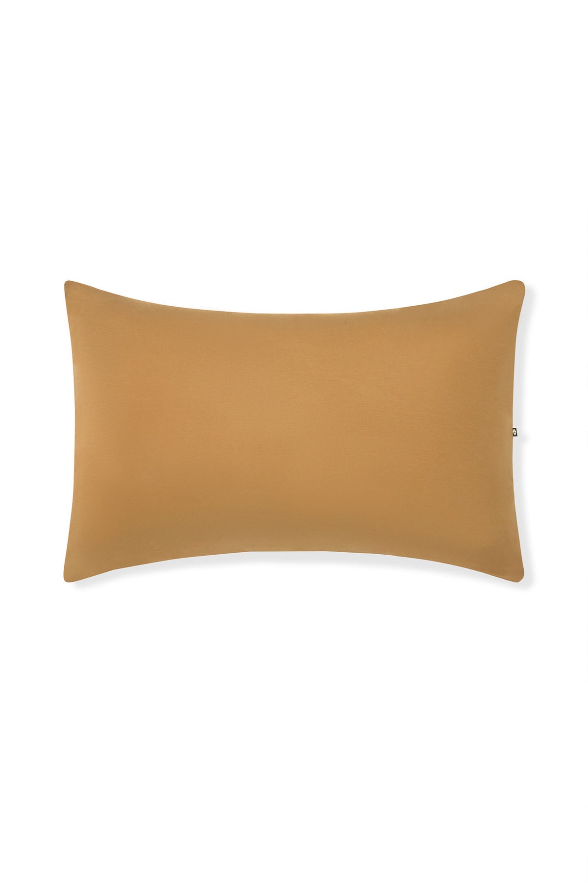 Front Side Standard Pillowcase in Ochre on a white background