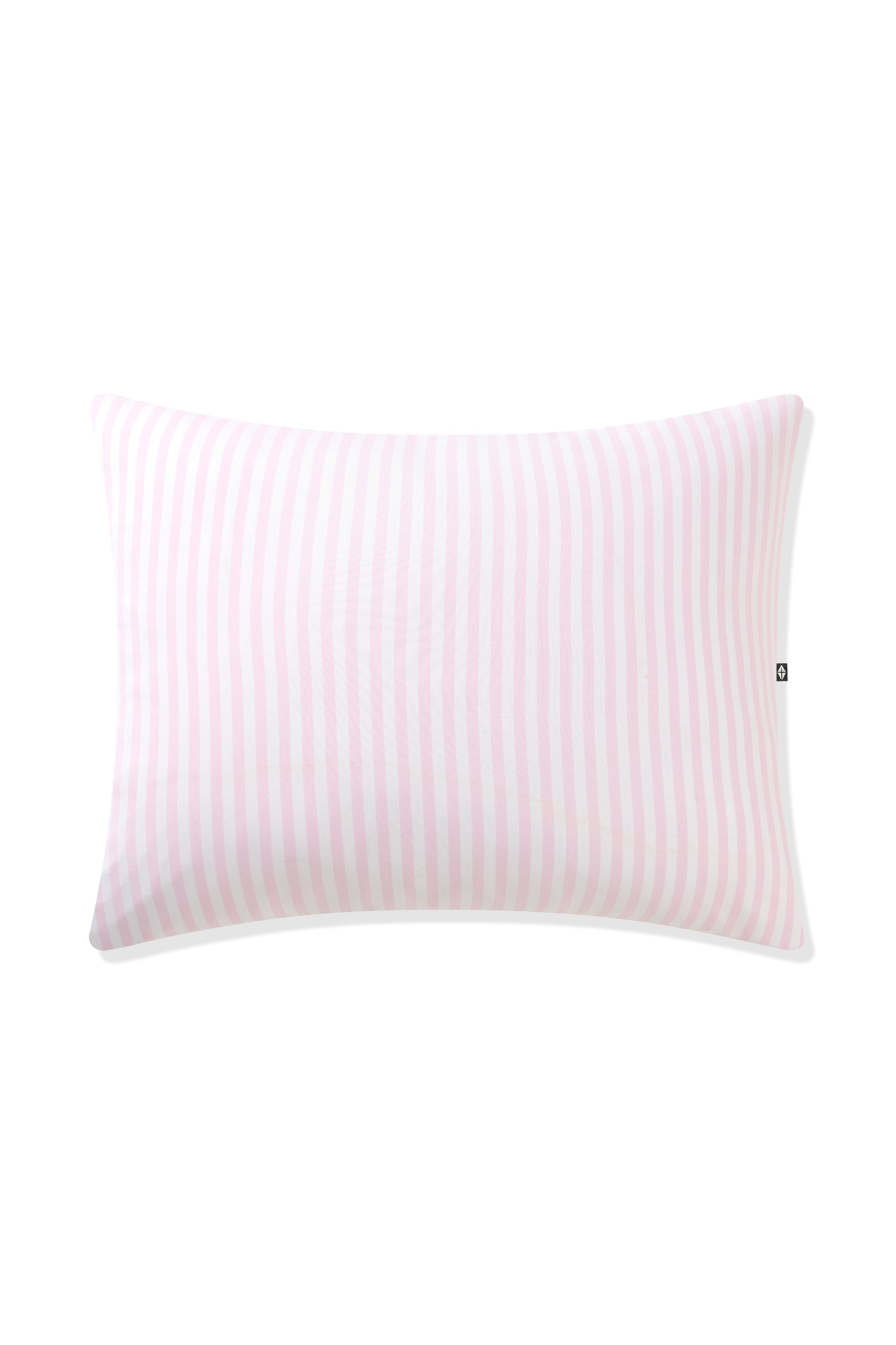 Front of the Standard Pillowcase in Small Sakura Stripe