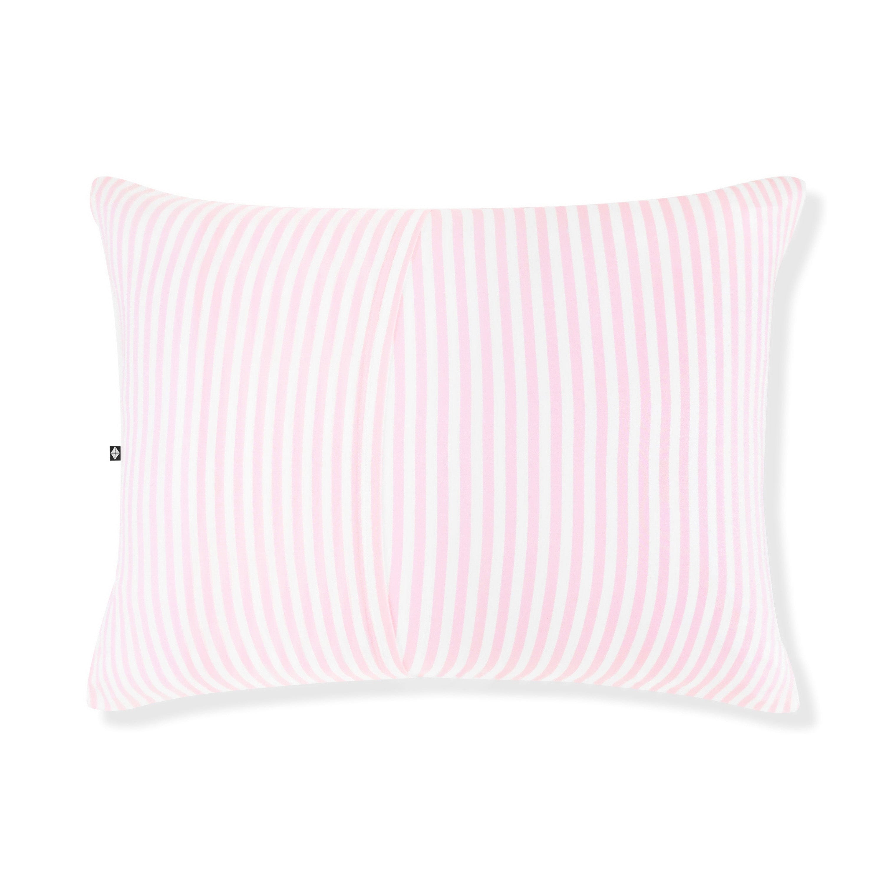 Back of the Standard Pillowcase in Small Sakura Stripe showing the envelope closure