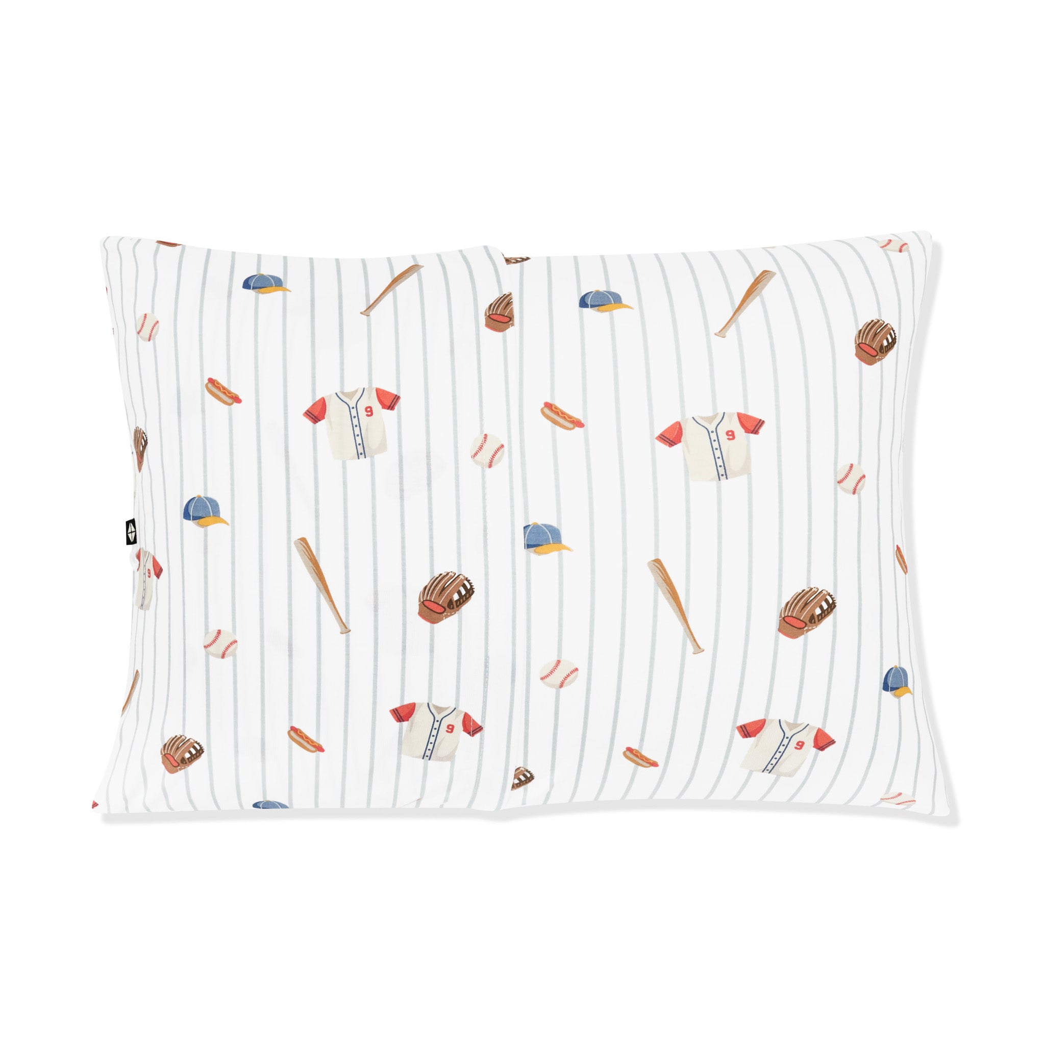 The back of the Toddler Pillowcase in Home Run showing the envelope closure