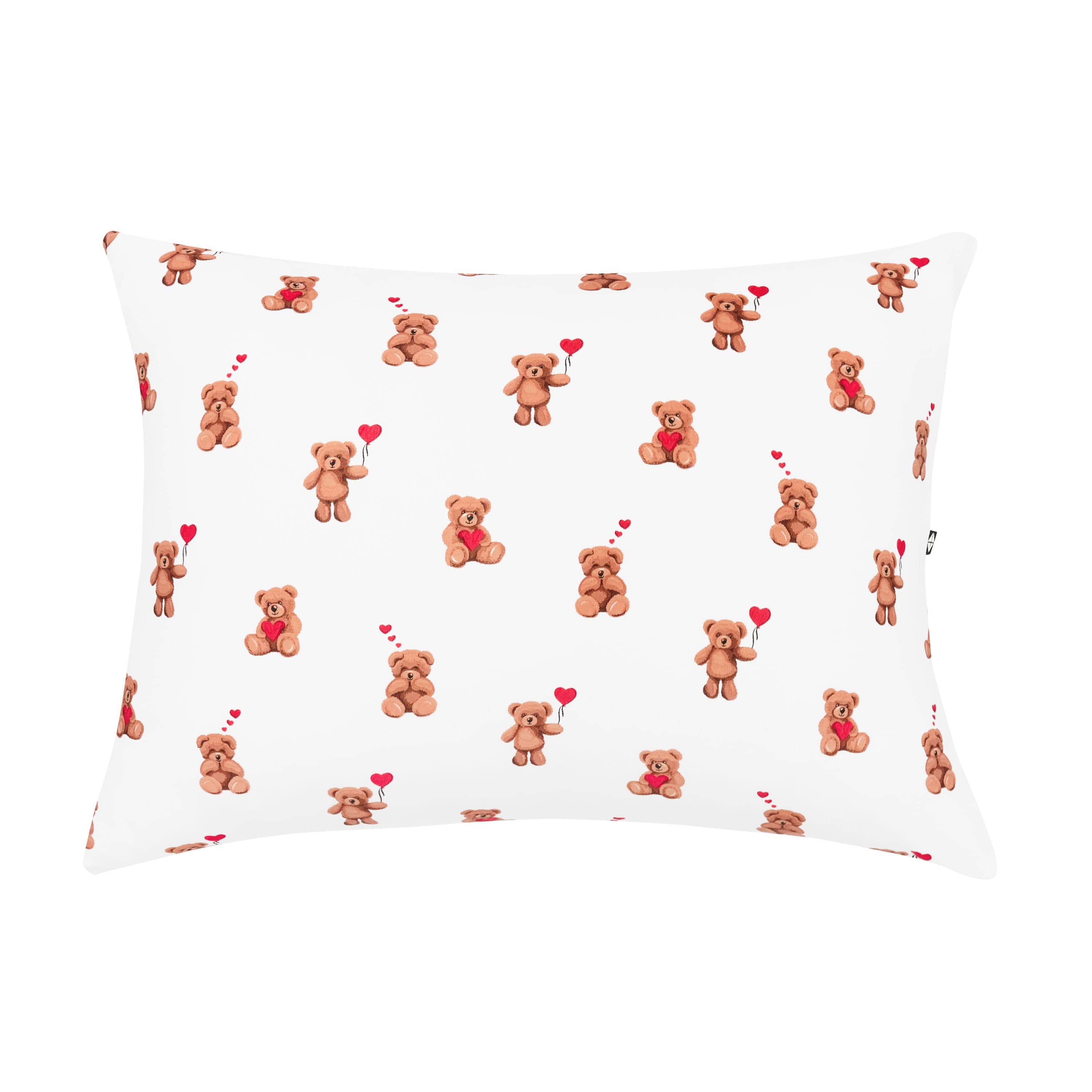 Front of the Toddler Pillowcase in Bear Hearts
