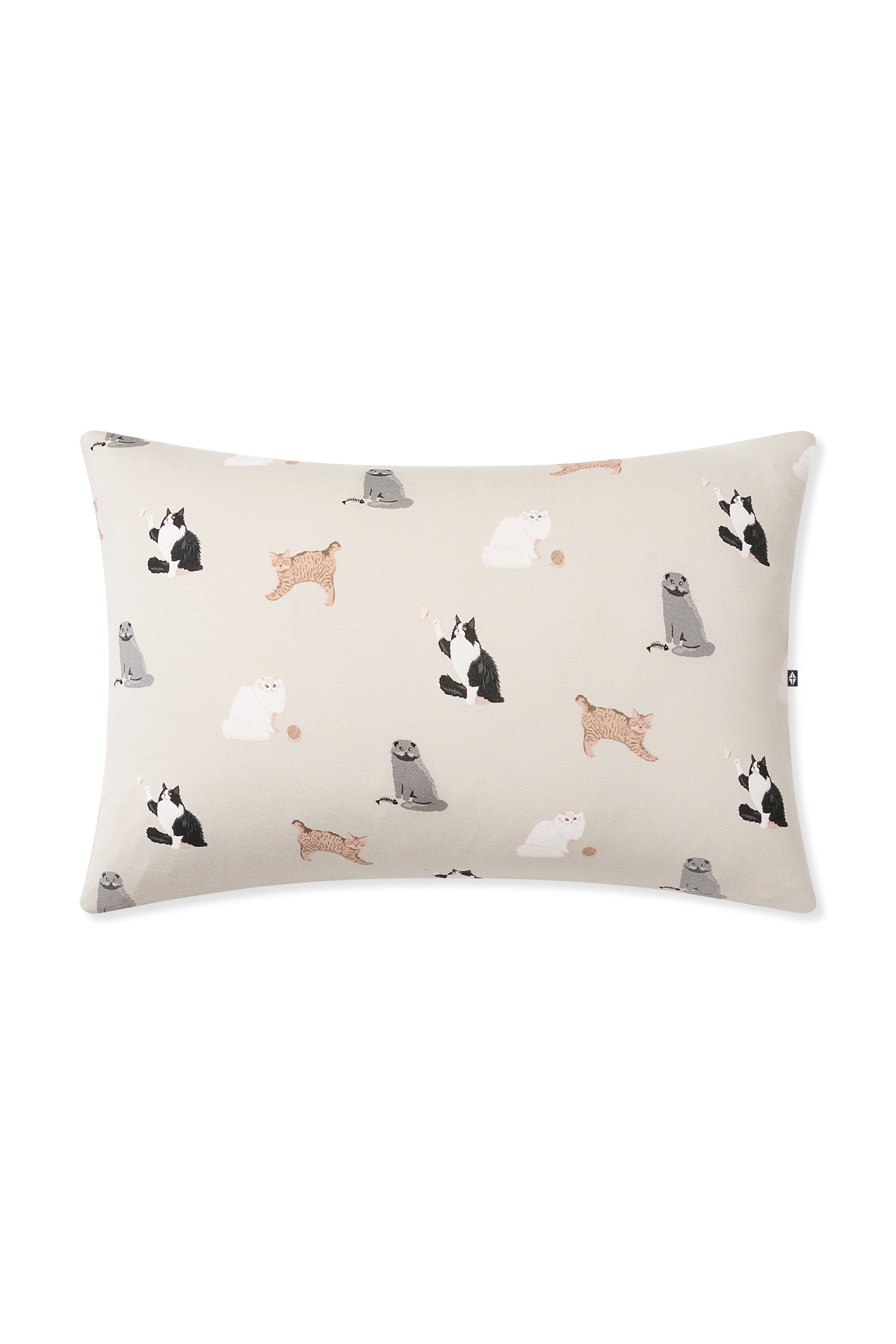 Front of the Standard Pillowcase in Fluffy Cat
