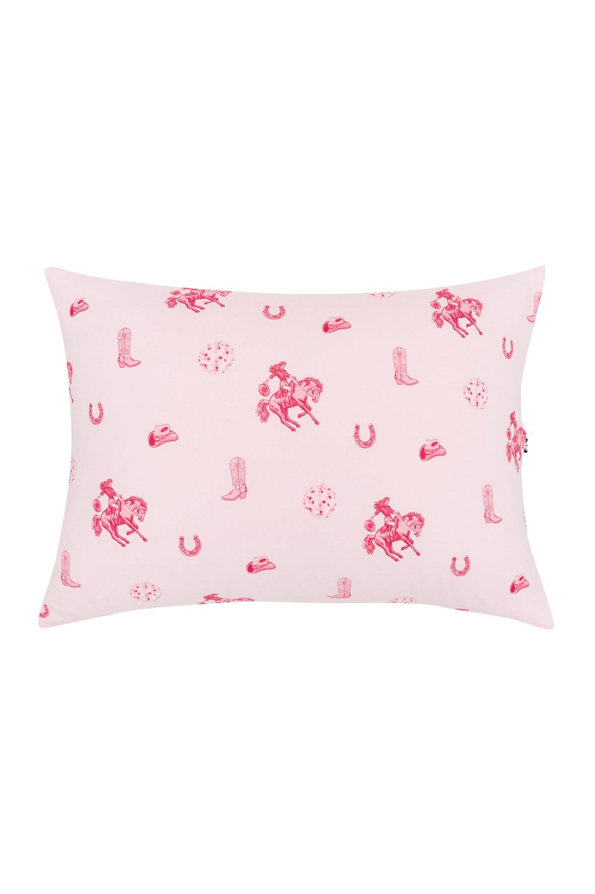 The front of the Toddler Pillowcase in Disco Cowgirl