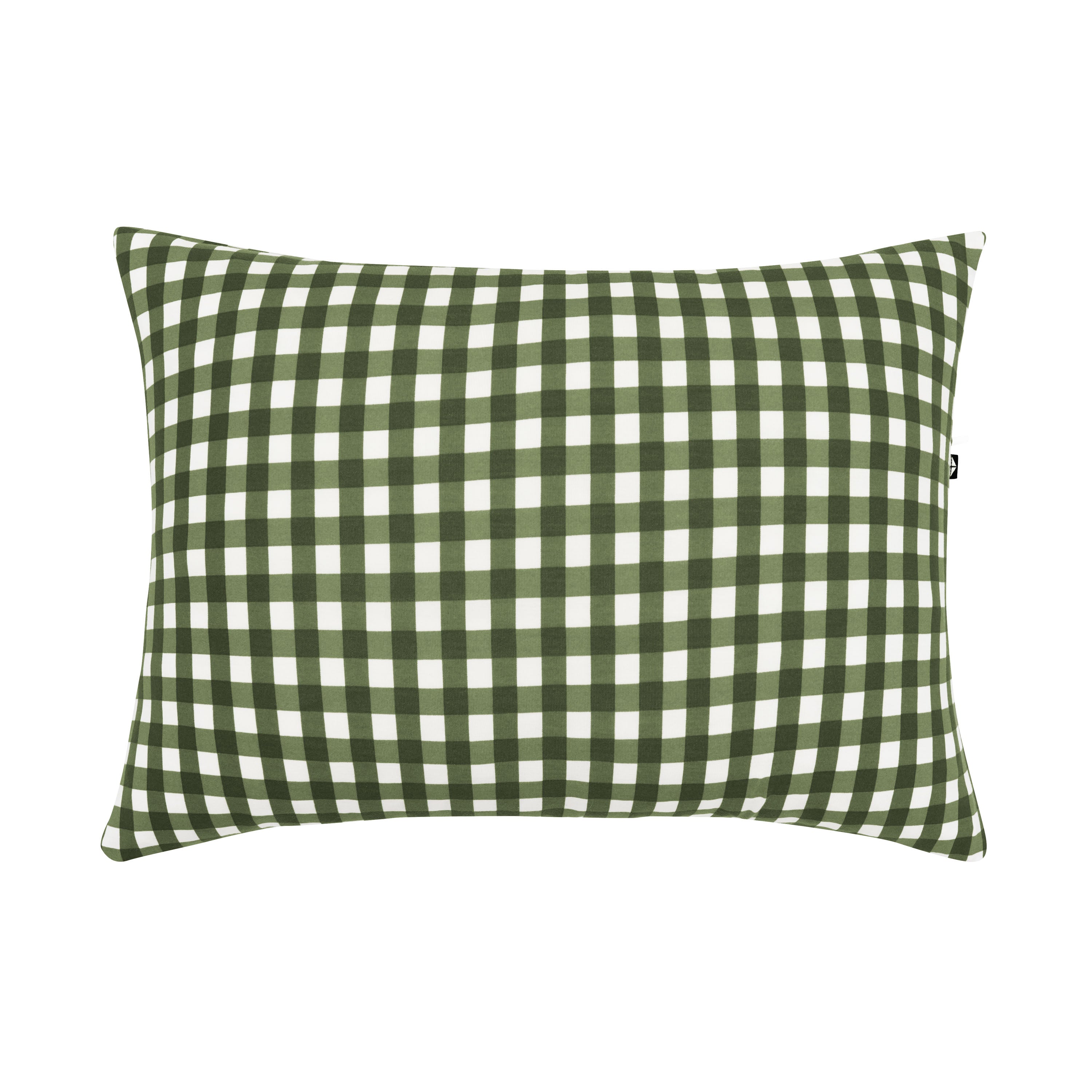 The front of the Toddler Pillowcase in Gingham Fir