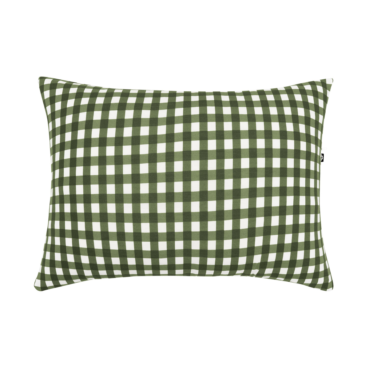The front of the Toddler Pillowcase in Gingham Fir