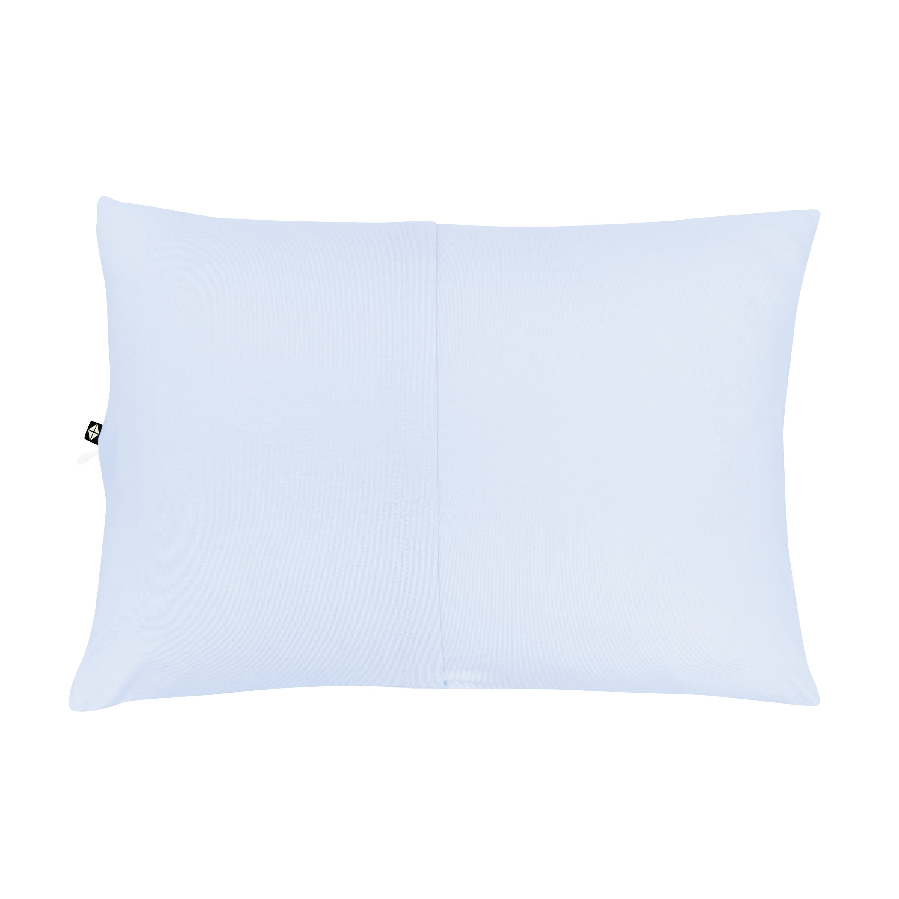 The back of the Toddler Pillowcase in Mist showing the envelope closure