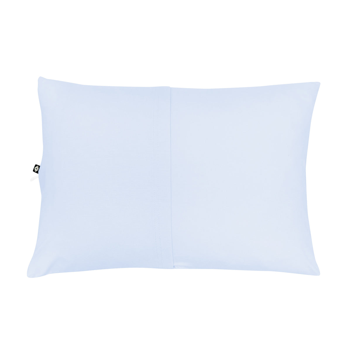 The back of the Toddler Pillowcase in Mist showing the envelope closure