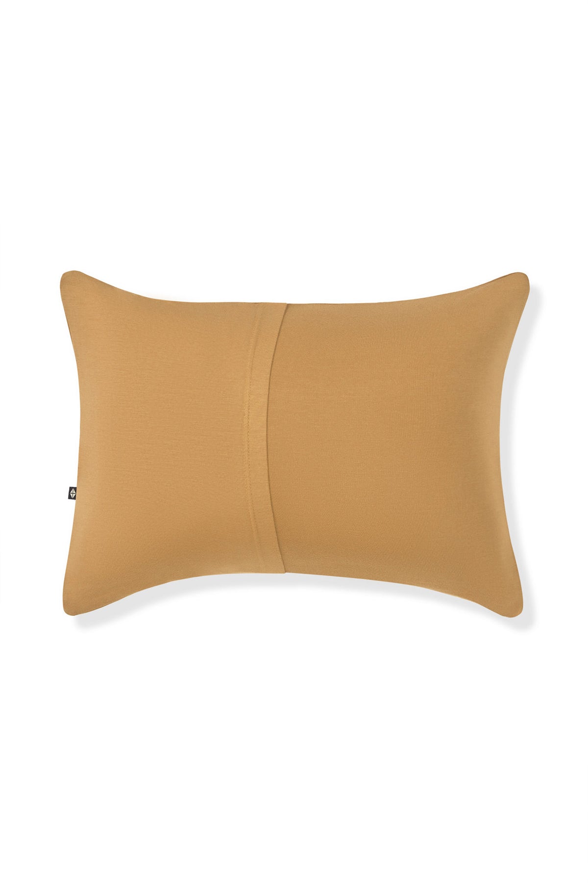 Back side of Toddler Pillowcase in Ochre on a white background