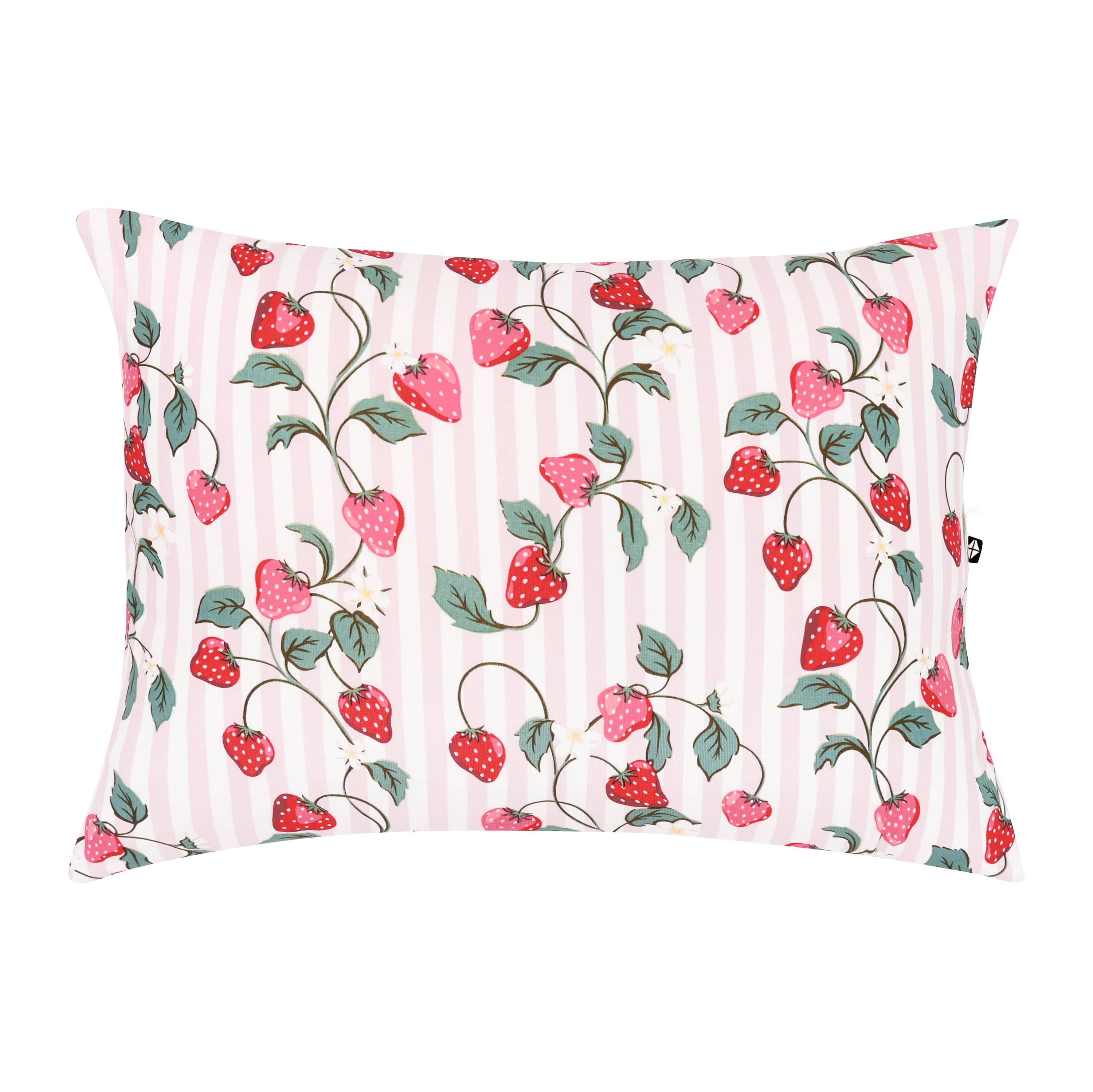 Front of the Toddler Pillowcase in Strawberry Fields