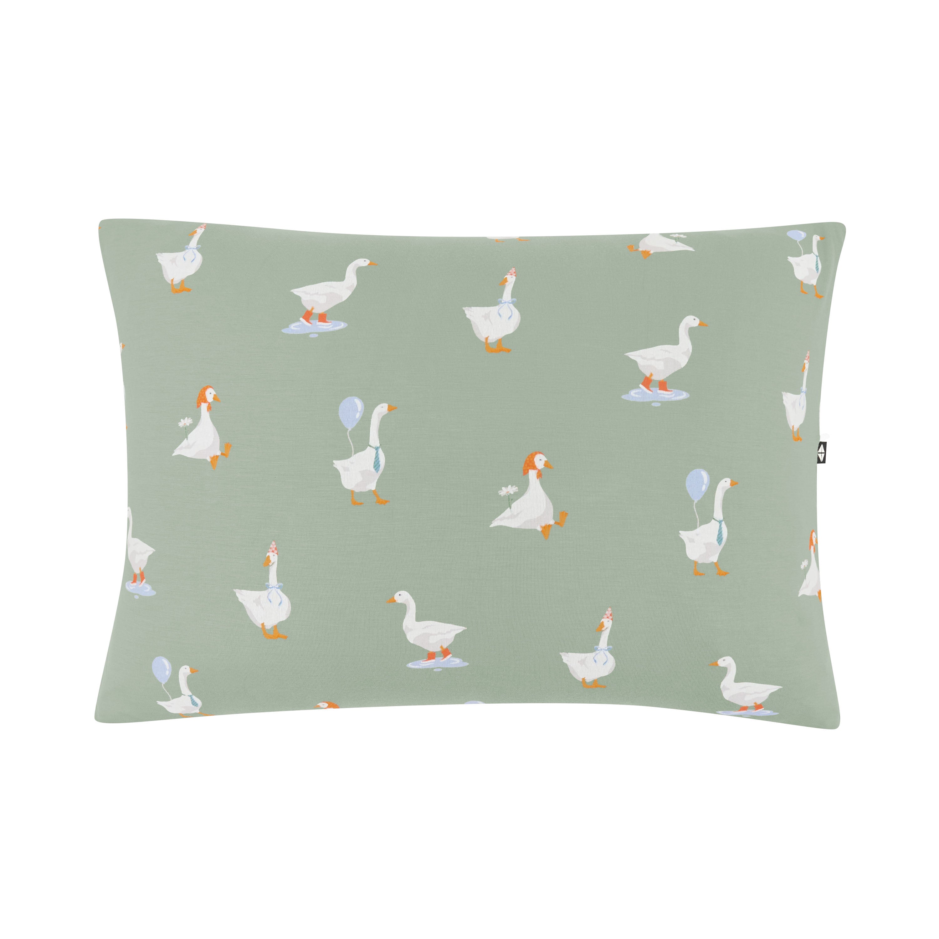 The front of the Toddler Pillowcase in Silly Goose