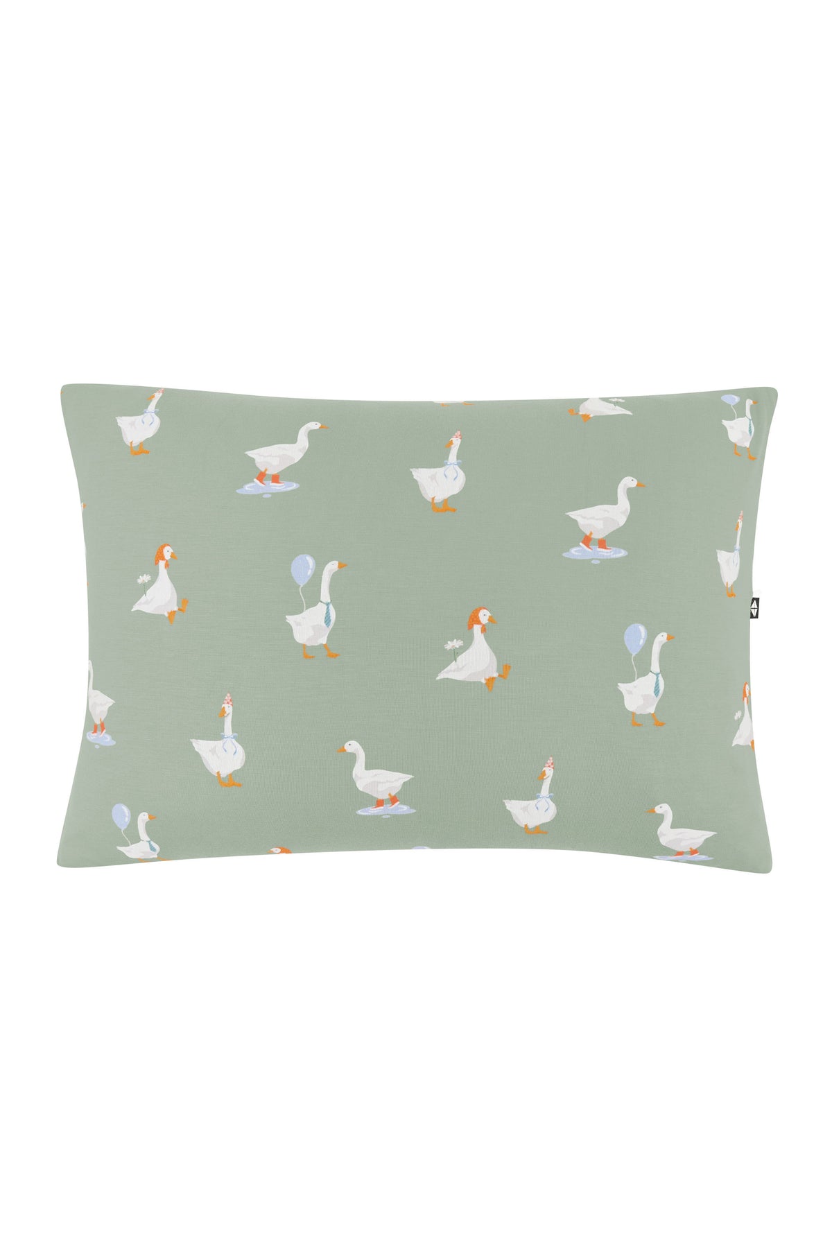 The front of the Toddler Pillowcase in Silly Goose