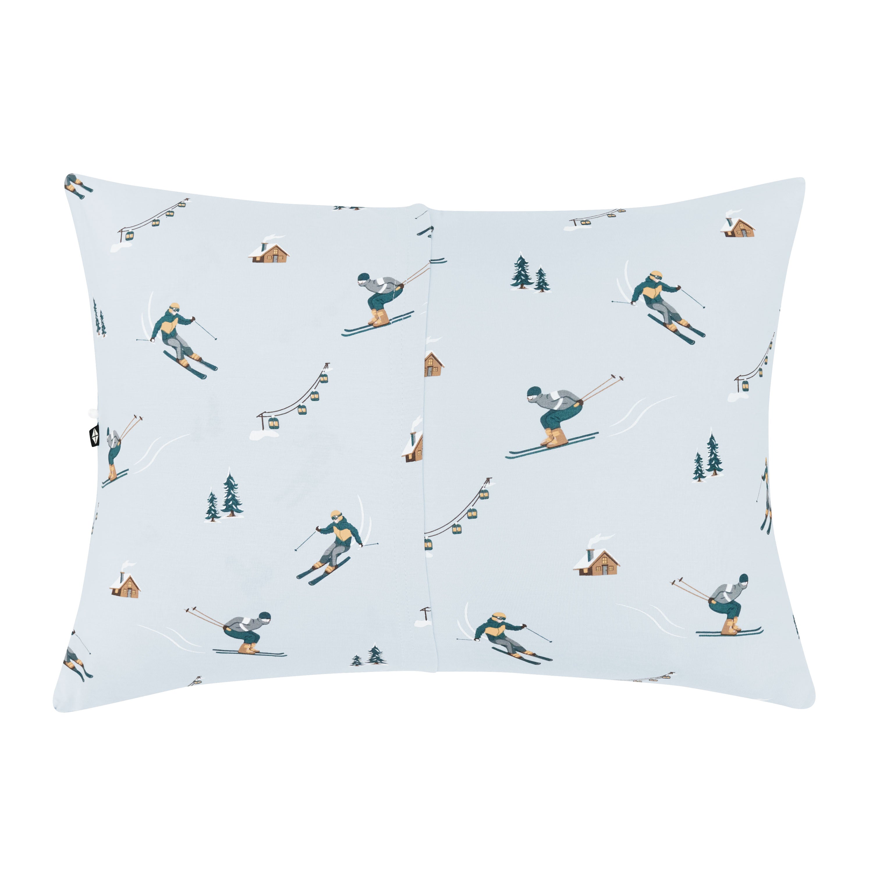 The back of the Toddler Pillowcase in Ski showing the envelope closure