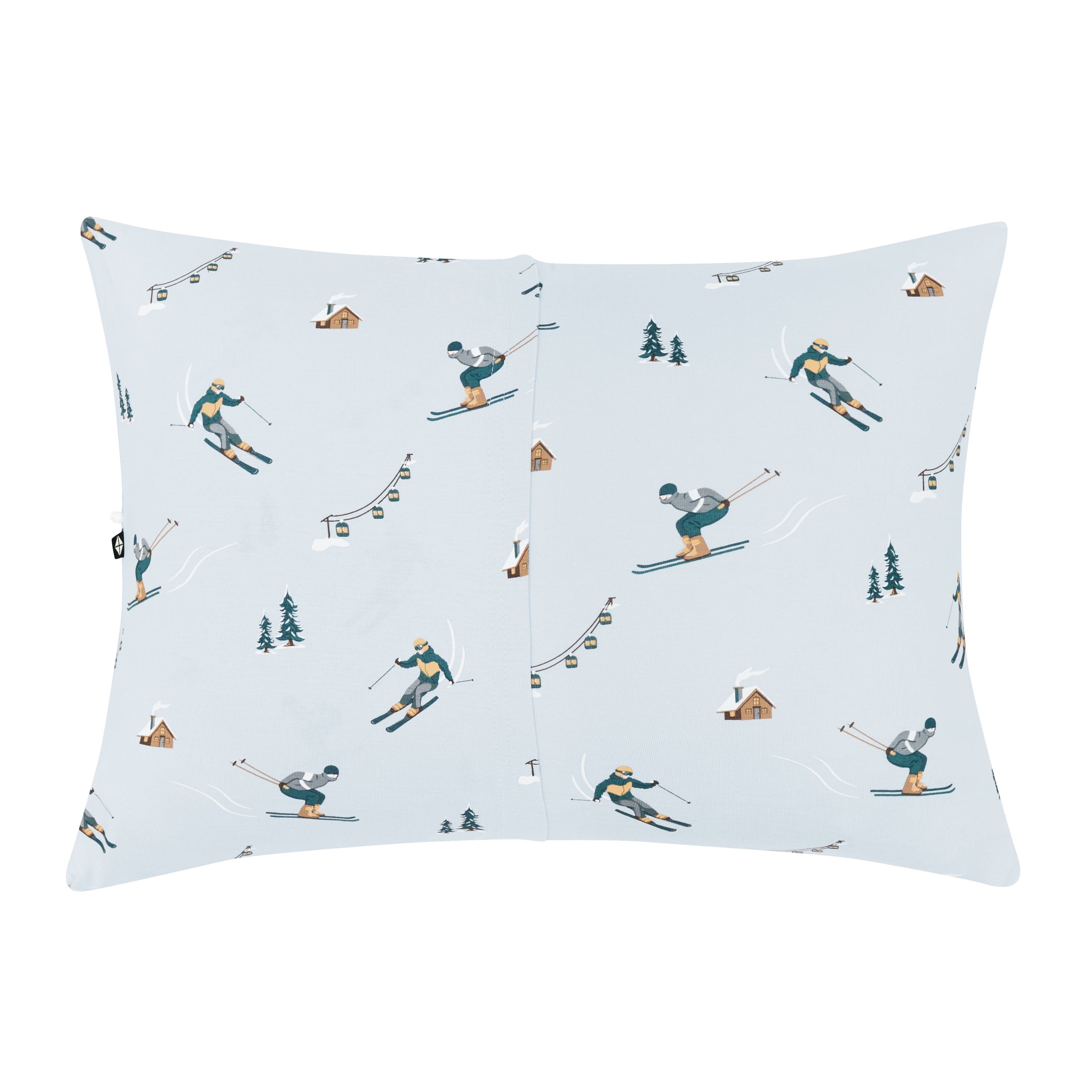 The back of the Toddler Pillowcase in Ski showing the envelope closure