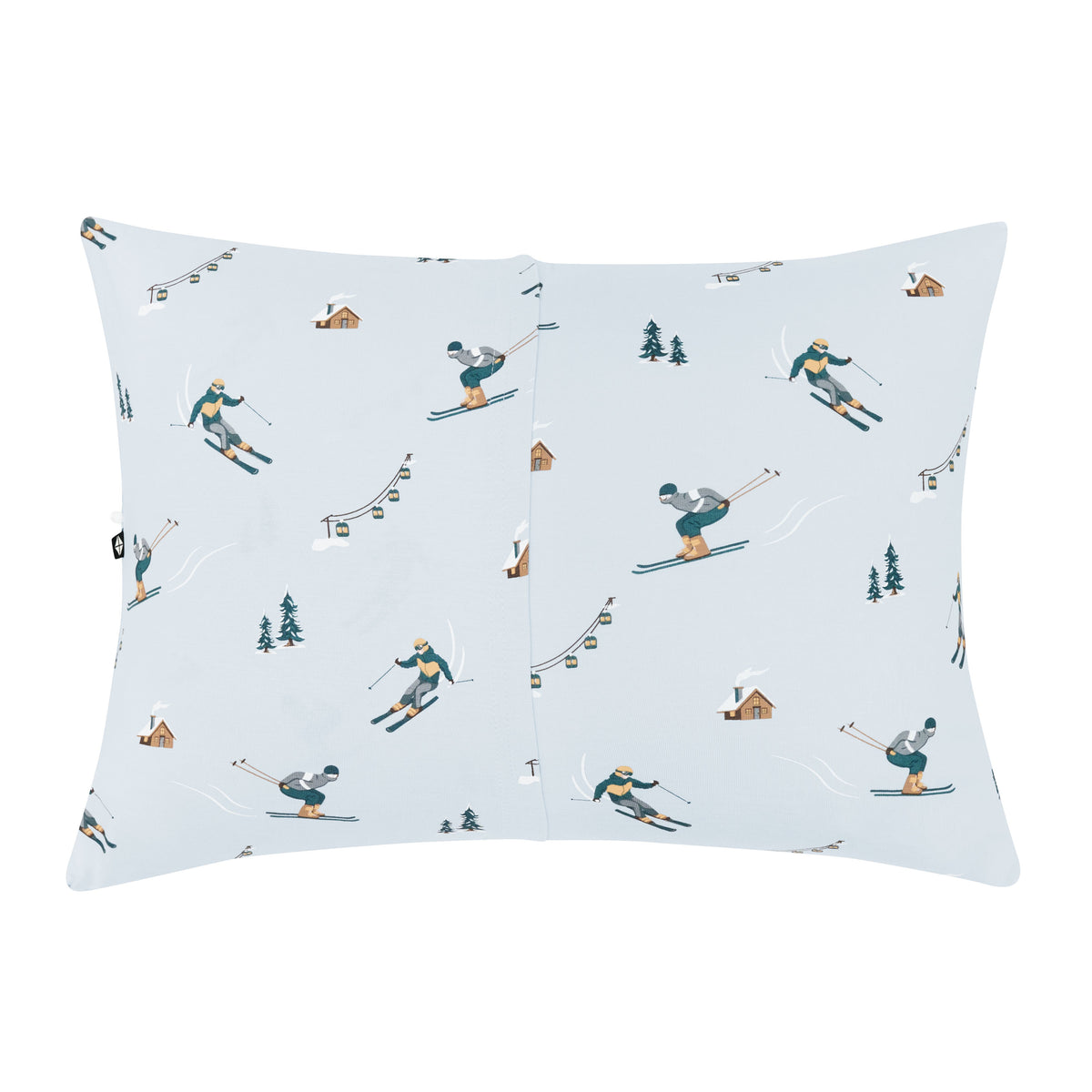 The back of the Toddler Pillowcase in Ski showing the envelope closure
