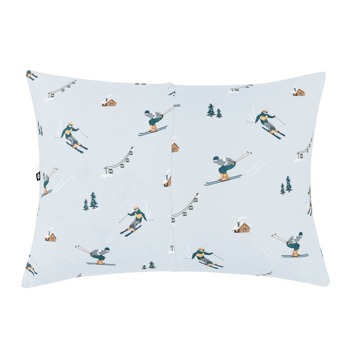 The back of the Toddler Pillowcase in Ski showing the envelope closure